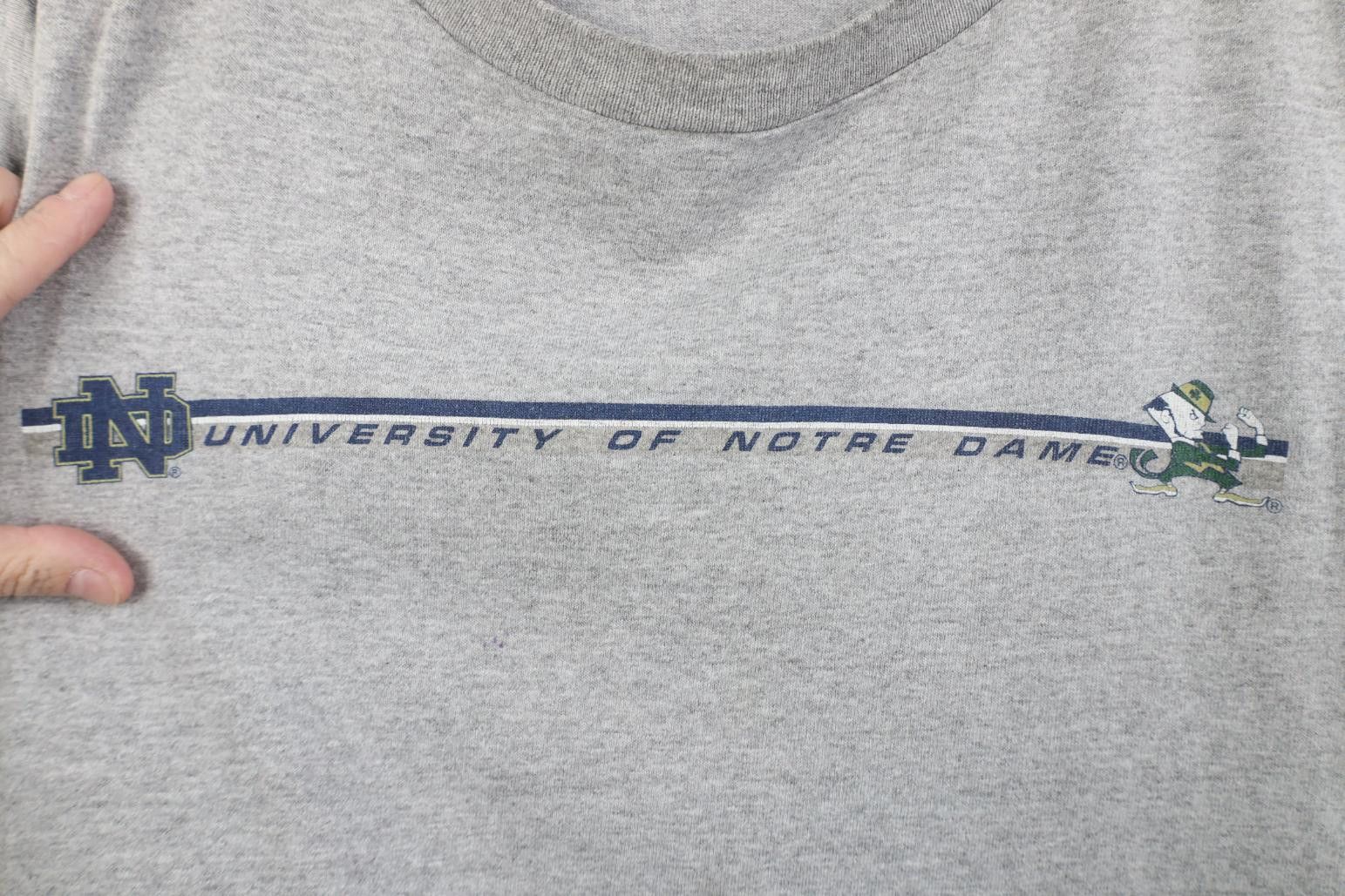 Vintage Vintage 90s University Long Sleeve T-Shirt Heather Gray USA Size US XXL / EU 58 / 5 - 4 Thumbnail
