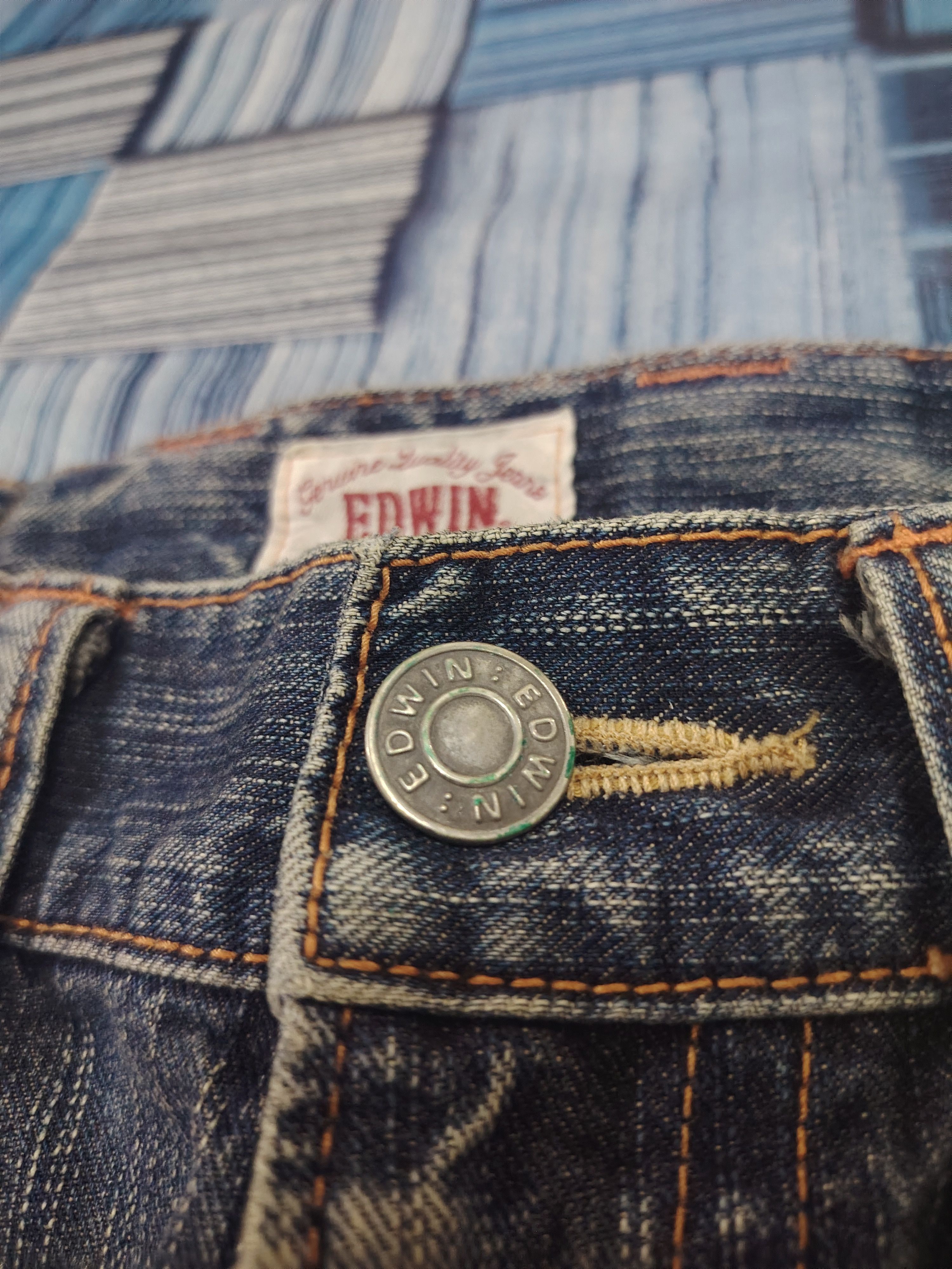 Edwin Edwin Exclusive Vintage Distressed Jeans Orange Stitch Size US 30 / EU 46 - 9 Thumbnail