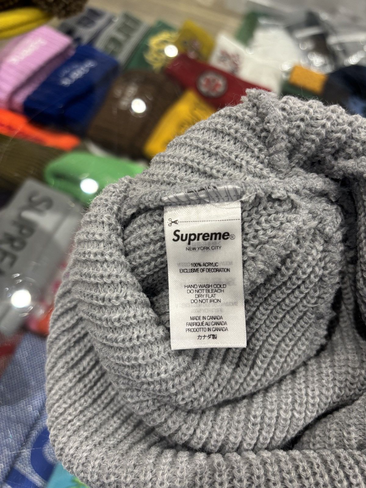 Supreme Supreme Gauge Beanie Heather Grey Size ONE SIZE - 3 Thumbnail