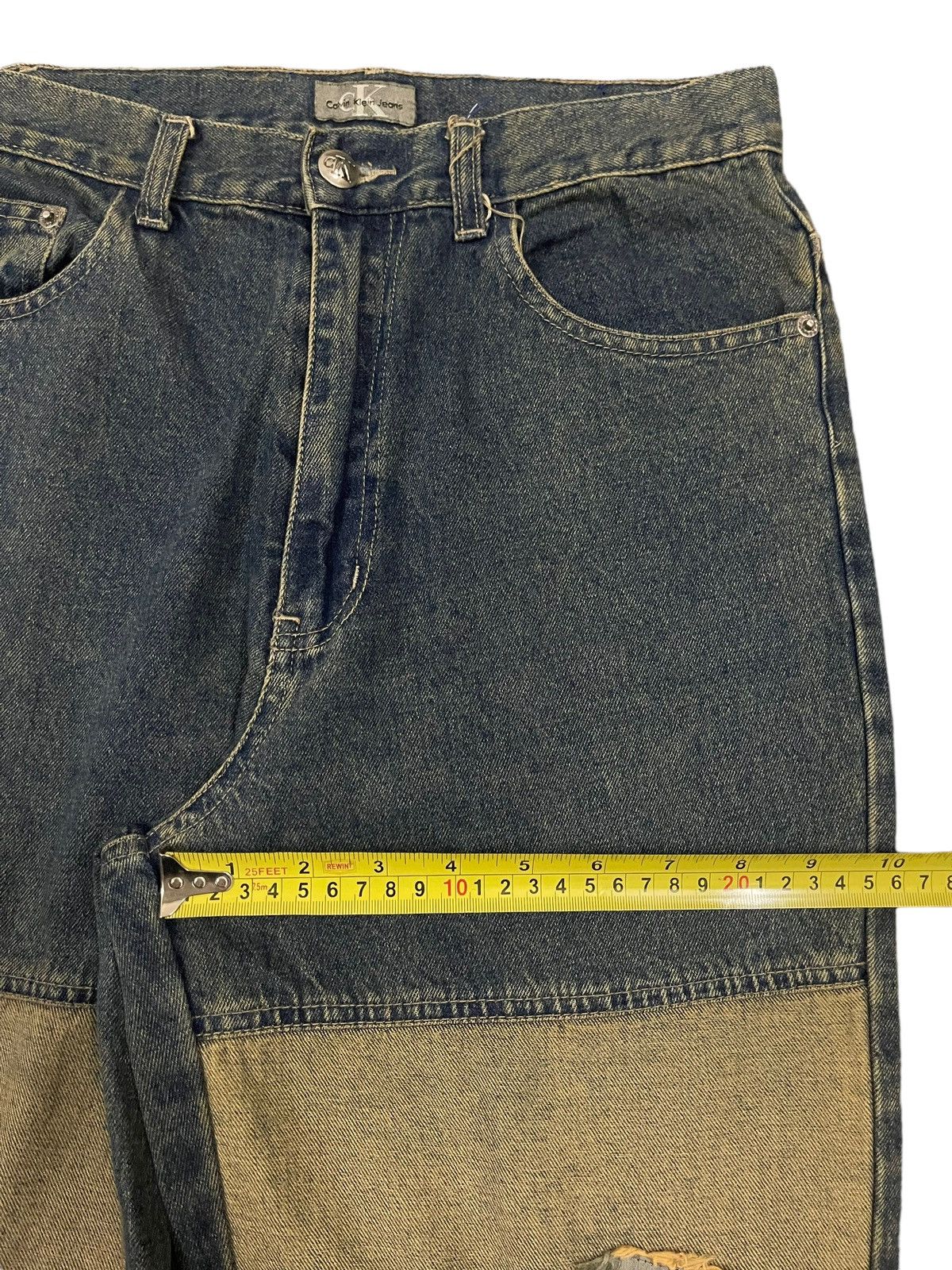Calvin Klein Vintage CK Calvin Klein Patch Style Distress Flare Jeans Size US 28 / EU 44 - 14 Thumbnail