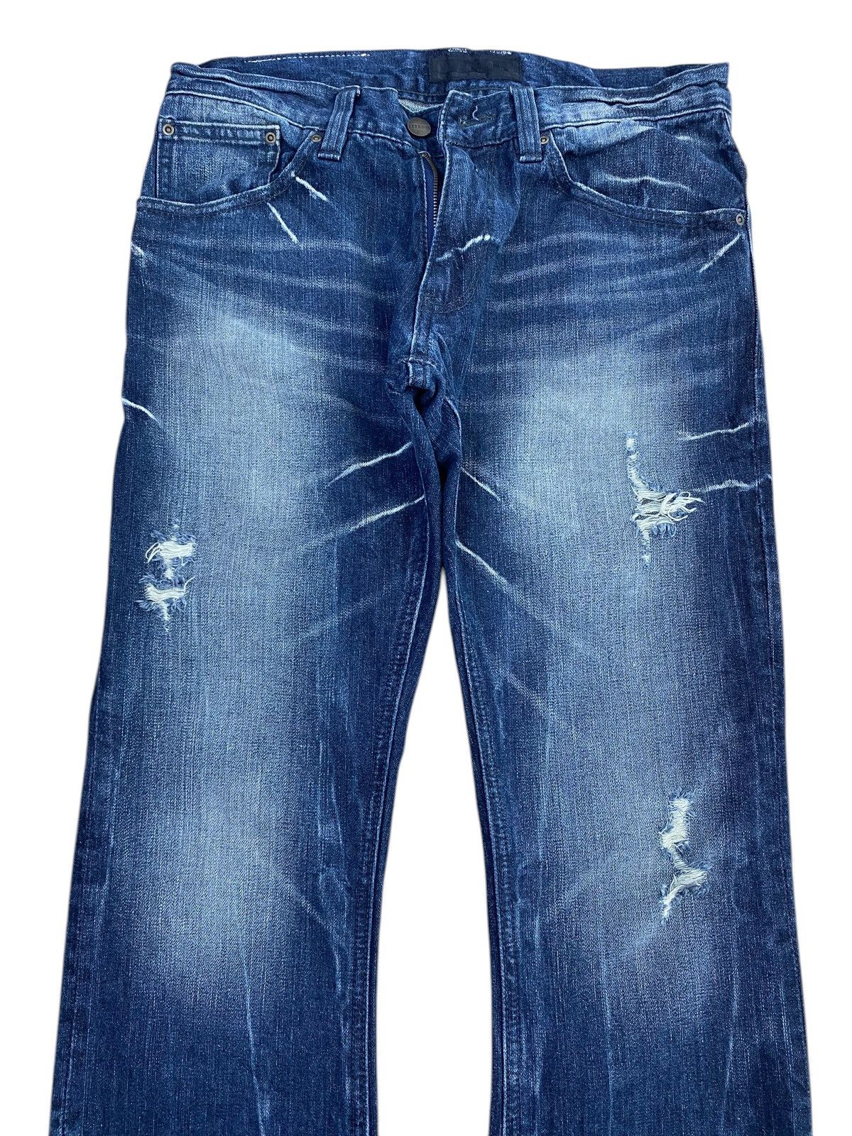 Japanese Brand Japanese Brand Whiskers Ripped Style Bootcut Jeans Size US 30 / EU 46 - 2 Thumbnail