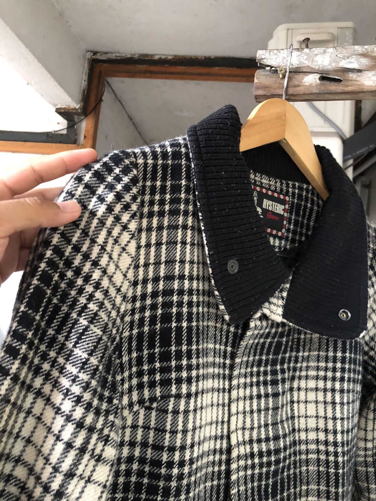 Hysteric Glamour Hysteric Glamour Ginham Wool Coat Jacket Size ONE SIZE - 9 Thumbnail