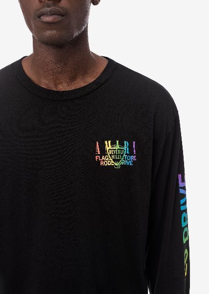 Amiri o1orln1025 Long Sleeve Beverly Hills T-Shirt in Black Size US S / EU 44-46 / 1 - 5 Thumbnail