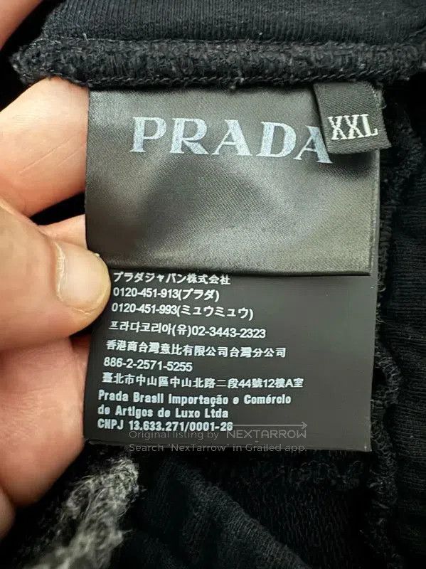 Prada Prada Black Cotton Logo Embroidered Casual Pants. Size US 36 / EU 52 - 5 Thumbnail