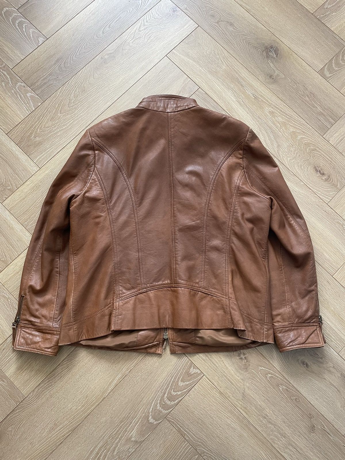 Vintage Brown Retro 90s Genuine Real Leater Bomber Punk Rock Metal Size US M / EU 48-50 / 2 - 6 Thumbnail
