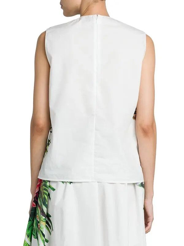 Marni oc11z0525 Sleeveless Floral Crop Top in Multicolor Size M / US 6-8 / IT 42-44 - 5 Thumbnail