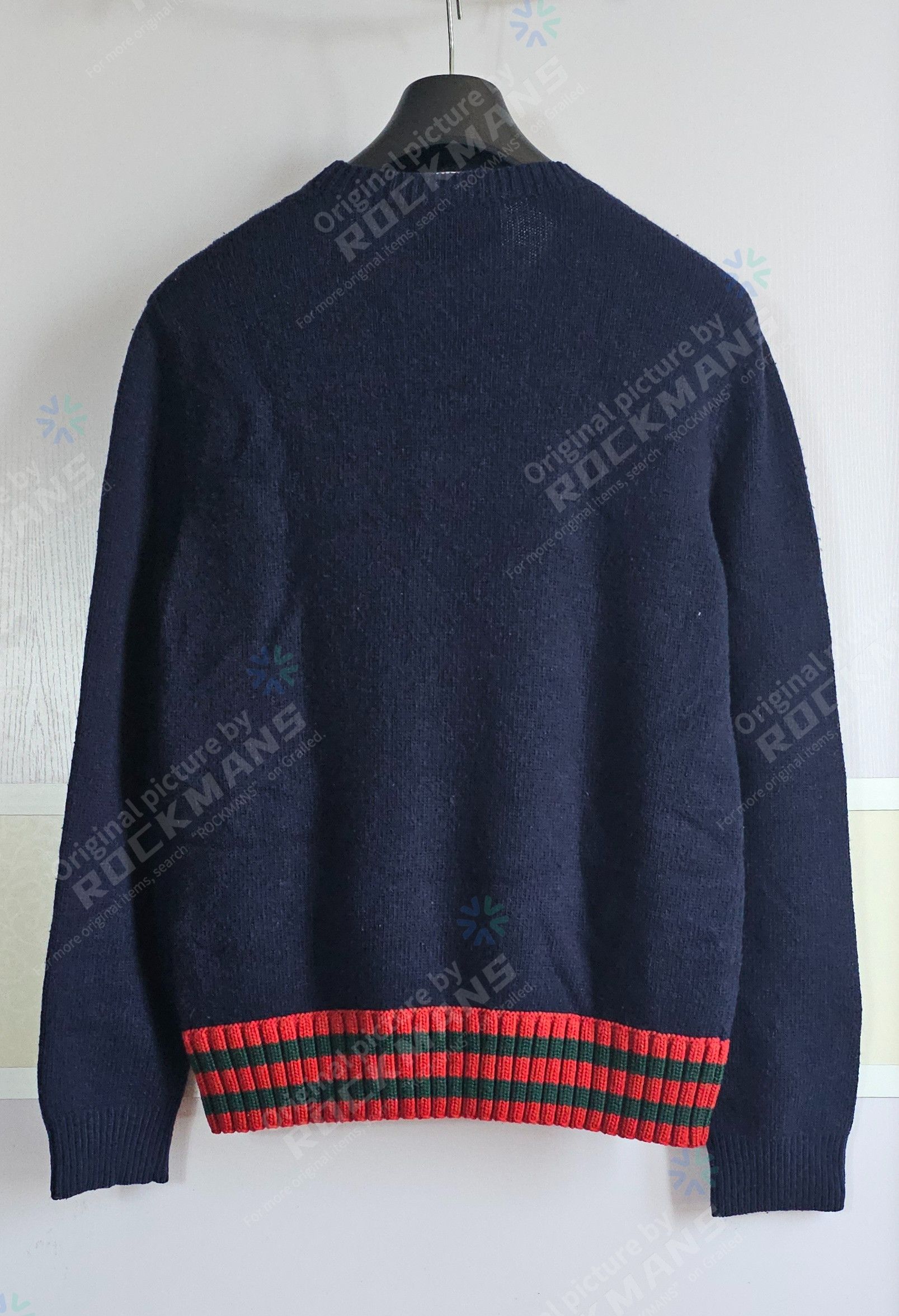 Gucci Gucci Navy Blue Dragon Appliqué Wool Sweater Size M Size US M / EU 48-50 / 2 - 4 Thumbnail