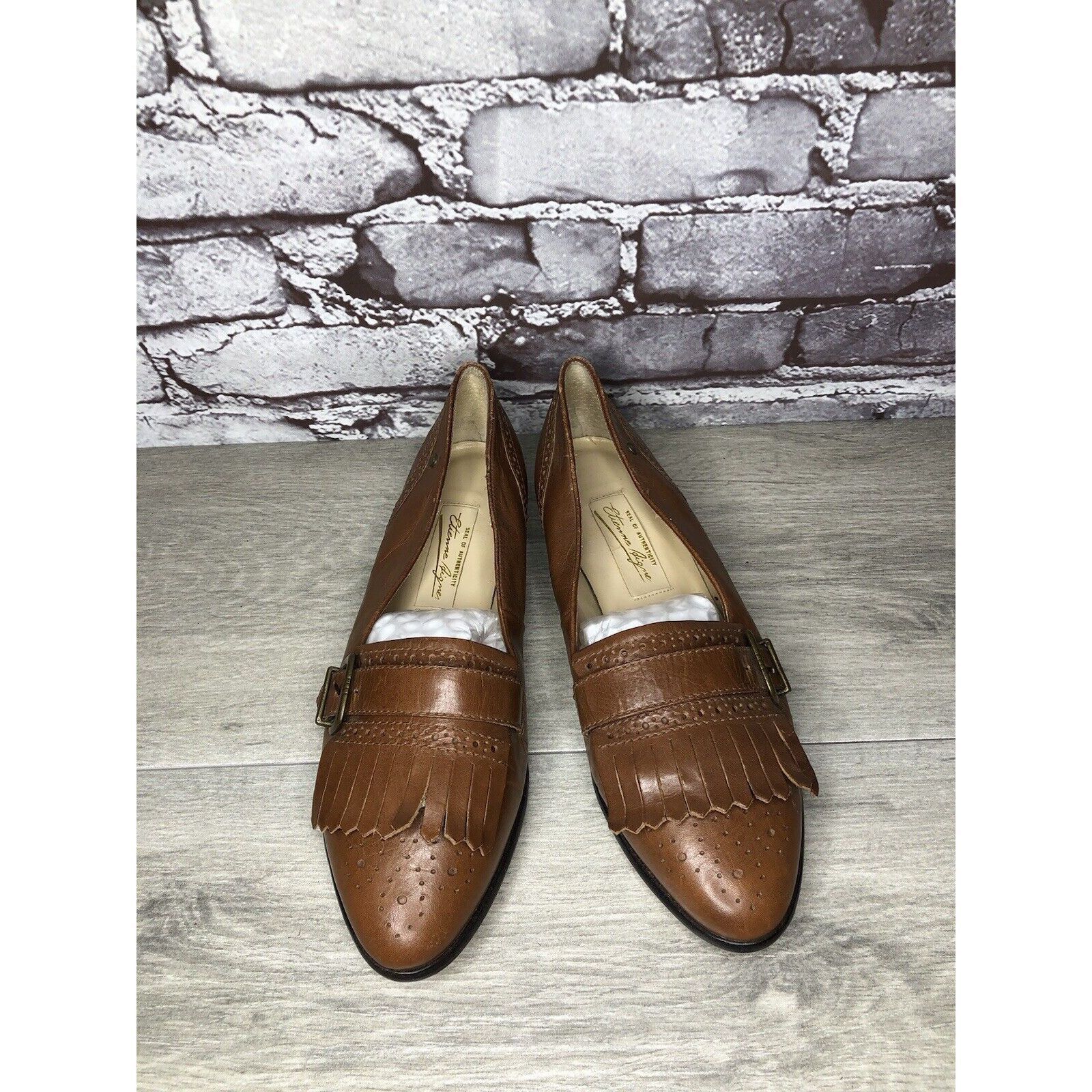 Etienne Aigner Etienne Aigner VTG Brown Leather Kiltie Monk Strap Loafers W Size US 9 / IT 39 - 14 Thumbnail