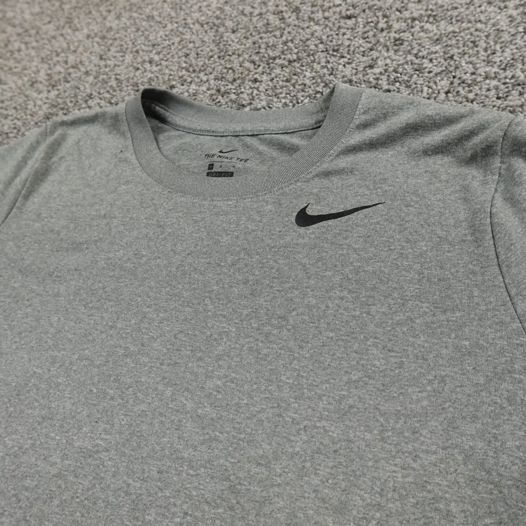 Nike Nike Shirt Mens M Gray Dri-FIT Athletic Tee Lightweight Performance Swoosh Gym Size US M / EU 48-50 / 2 - 2 Thumbnail