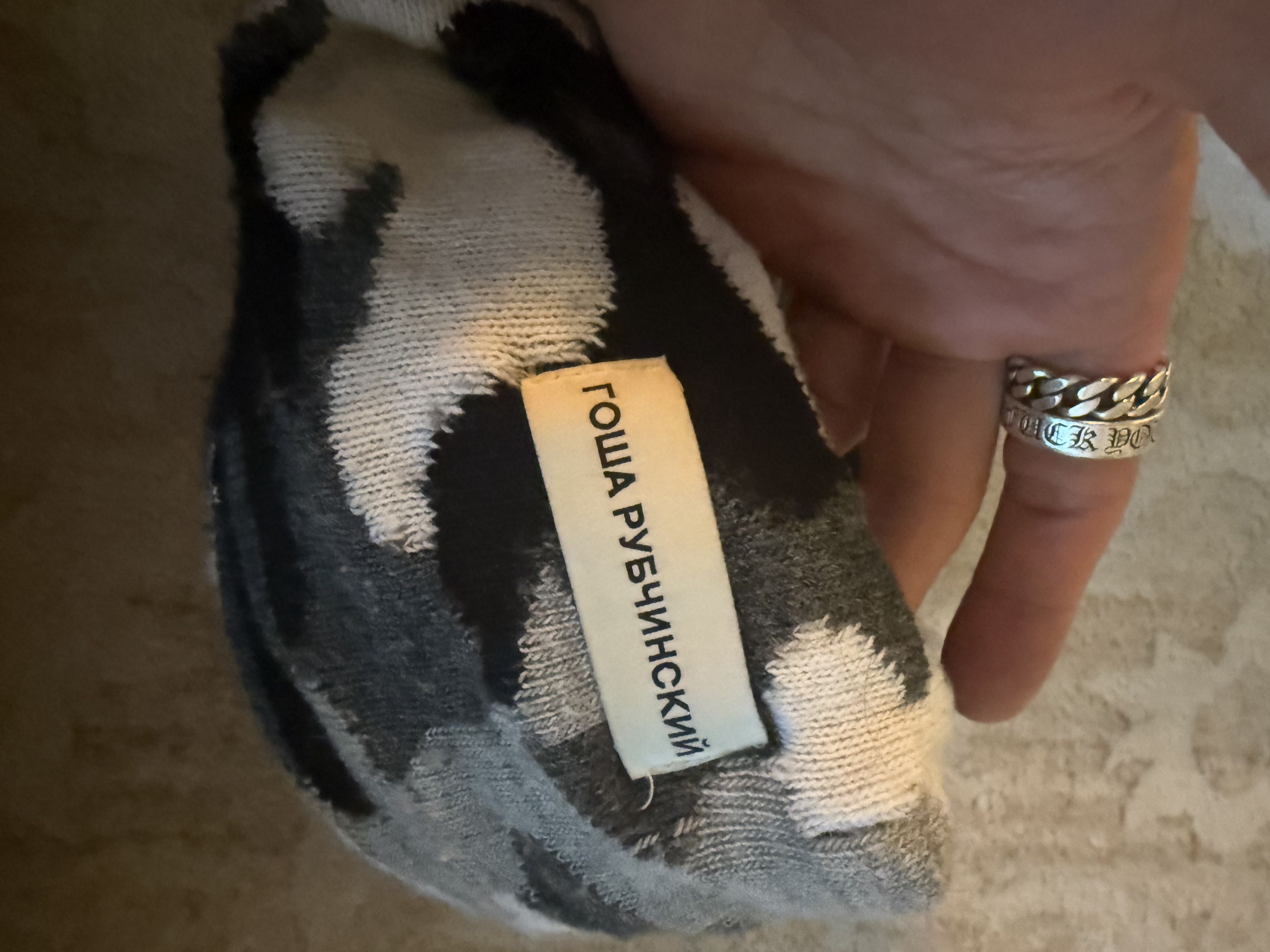 Gosha Rubchinskiy White Camo Beanie Size ONE SIZE - 2 Thumbnail