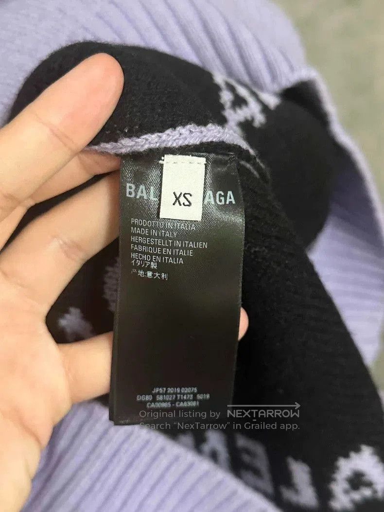 Balenciaga Balenciaga Logo Knit Sweater Purple XS. Size US XS / EU 42 / 0 - 3 Thumbnail