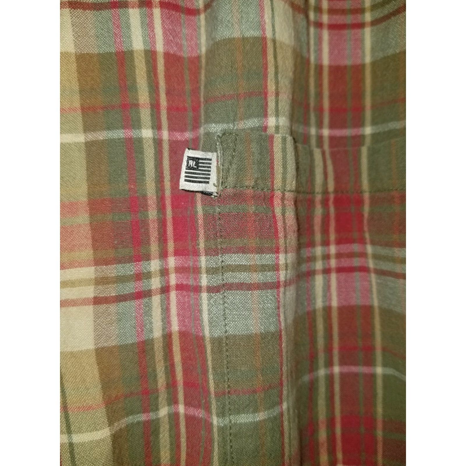 Polo Ralph Lauren VINTAGE Polo Jeans Co. Mens Button Down Plaid Short Sleeve Shirt L Polo Ralph Lauren Shirt Mens Plaid Short Sleeve Button-Up Red 90s Mens Size US L / EU 52-54 / 3 - 2 Thumbnail