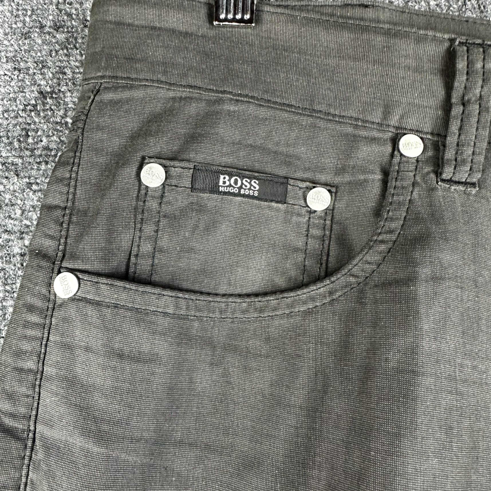 Vintage Hugo Boss Pants Mens 38 Alabama Gray Cotton Flat Front Pockets Straight Chino Size US 38 / EU 54 - 4 Thumbnail