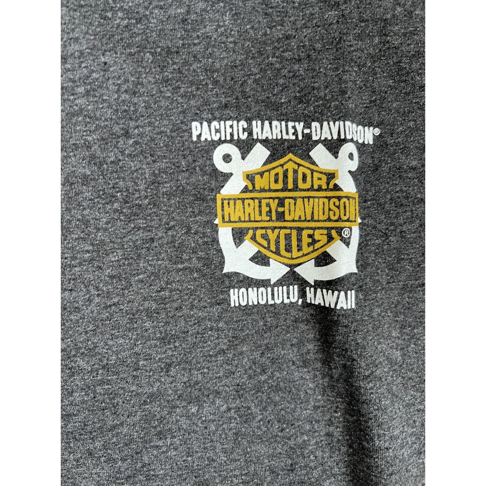 Harley Davidson Vintage Harley Davidson T-Shirt Size 2XL Honolulu Hawaii Gra Size US XXL / EU 58 / 5 - 3 Thumbnail