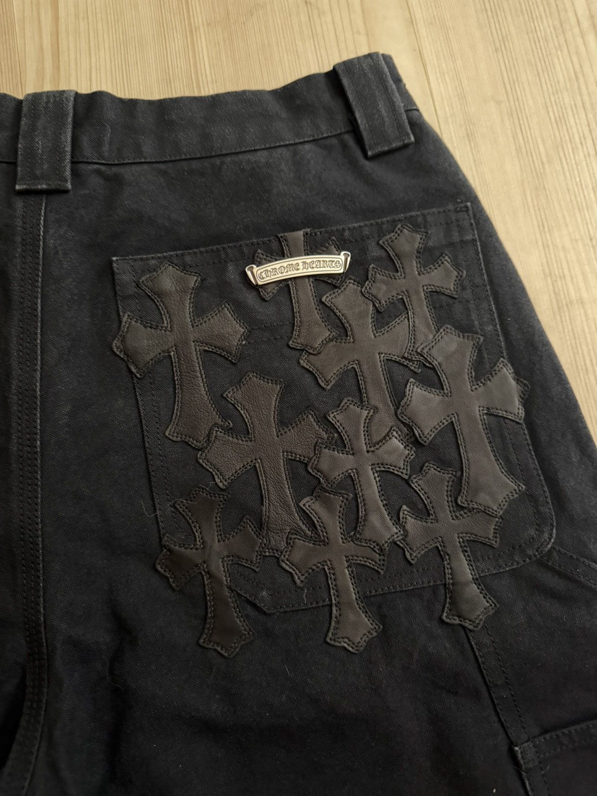 Chrome Hearts Chrome Hearts Flooded Cross Patch Carpenter Shorts Size US 31 - 3 Thumbnail