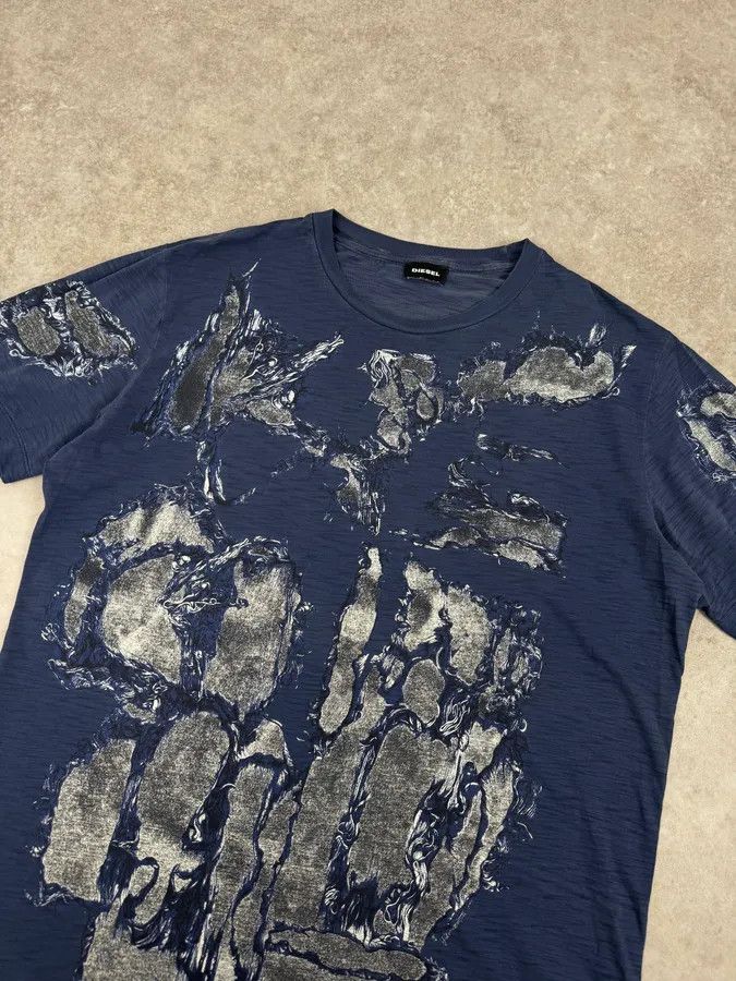 Diesel Diesel Navy Bacteria Graphic Print T-Shirt Size US M / EU 48-50 / 2 - 5 Thumbnail