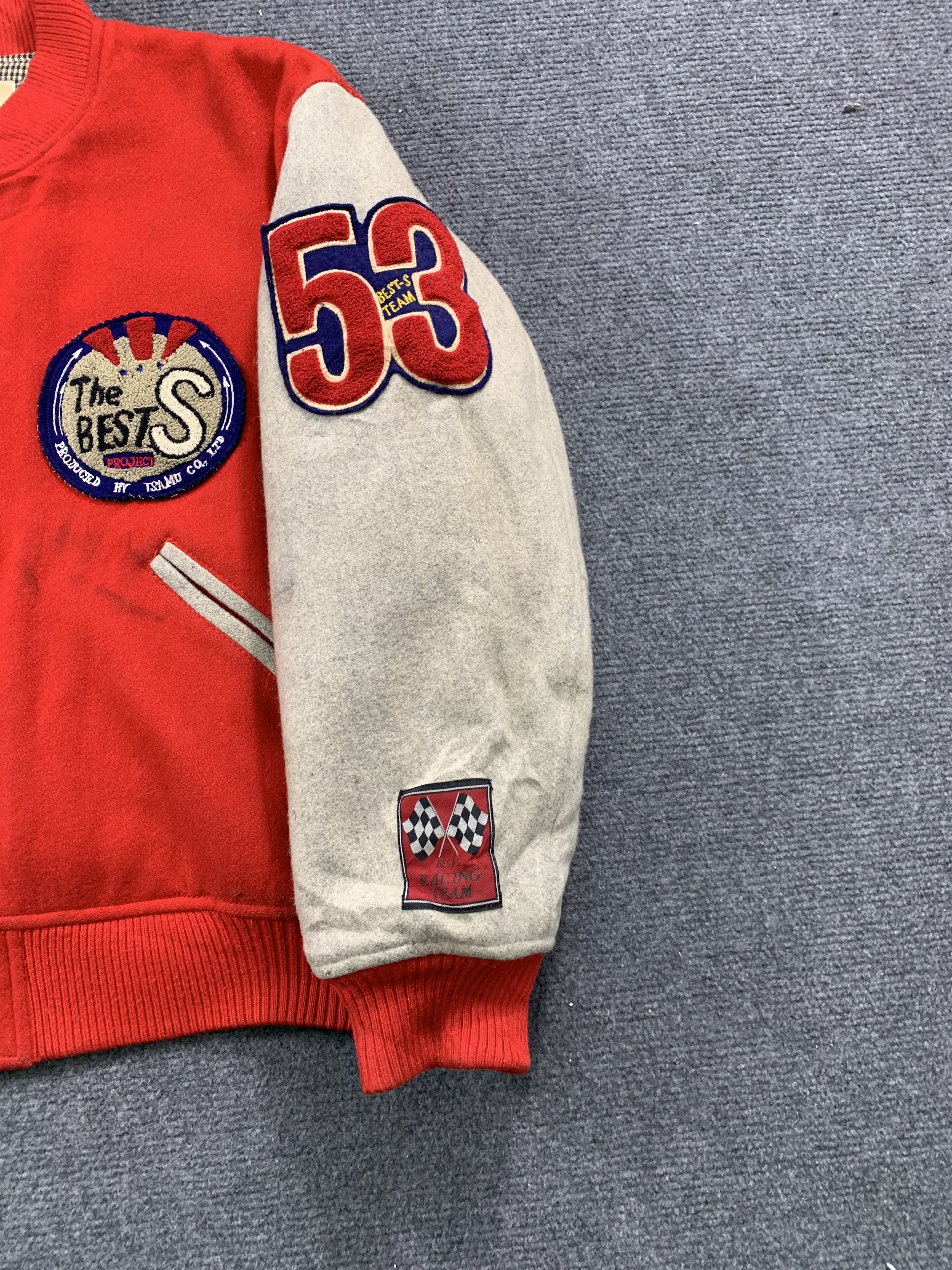 Japanese Brand Vintage Bests Racing ISAMU Button Up Wool Varsity Jacket Size US M / EU 48-50 / 2 - 5 Thumbnail