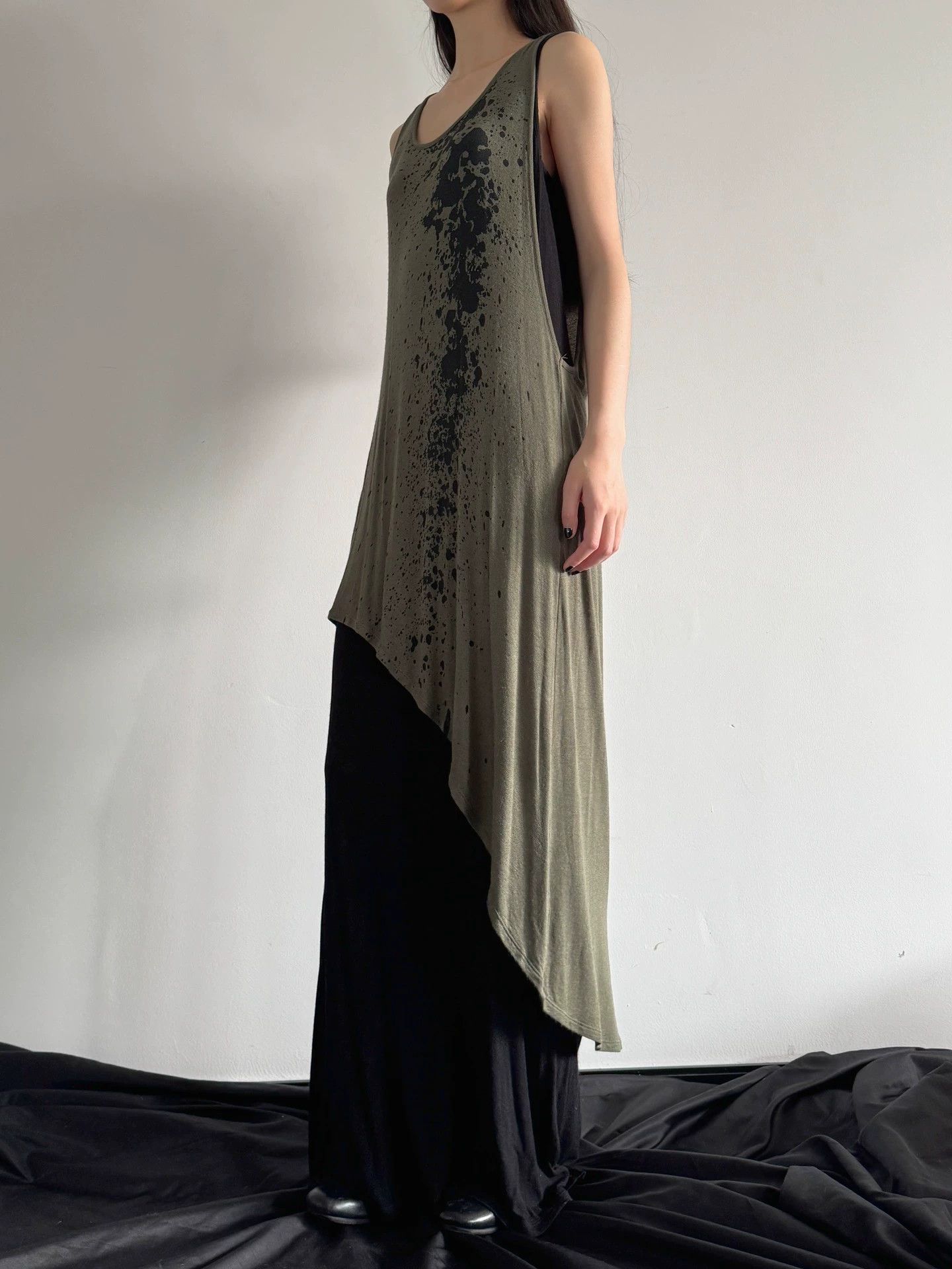 Other Italian Layered Ink-Drip Stretch Irregular Dress Size S / US 4 / IT 40 - 4 Thumbnail