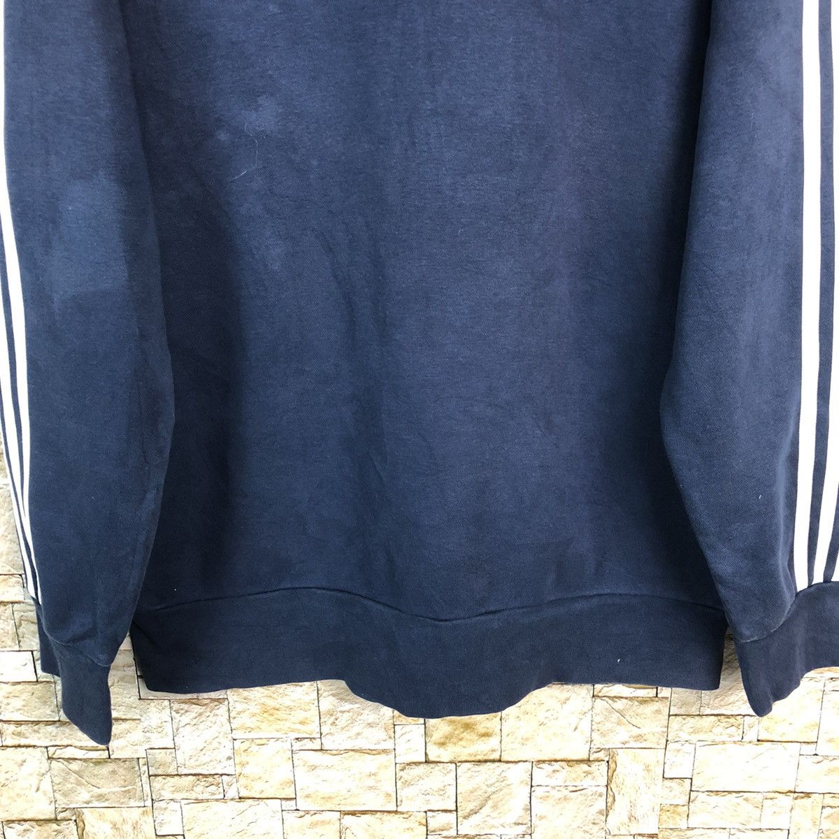 Adidas Adidas 3 stripe Dark Blue Sweatshirt #A250 Size US L / EU 52-54 / 3 - 6 Thumbnail