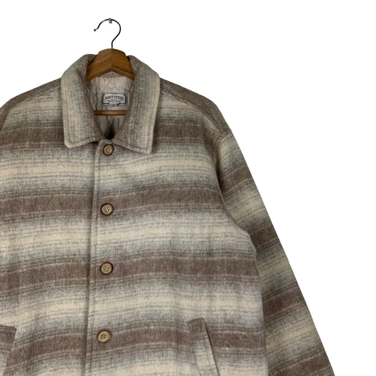 Flannel PRACT STUDIO Wool Rayon Flannel Jacket #1308-C59 Size US M / EU 48-50 / 2 - 5 Thumbnail