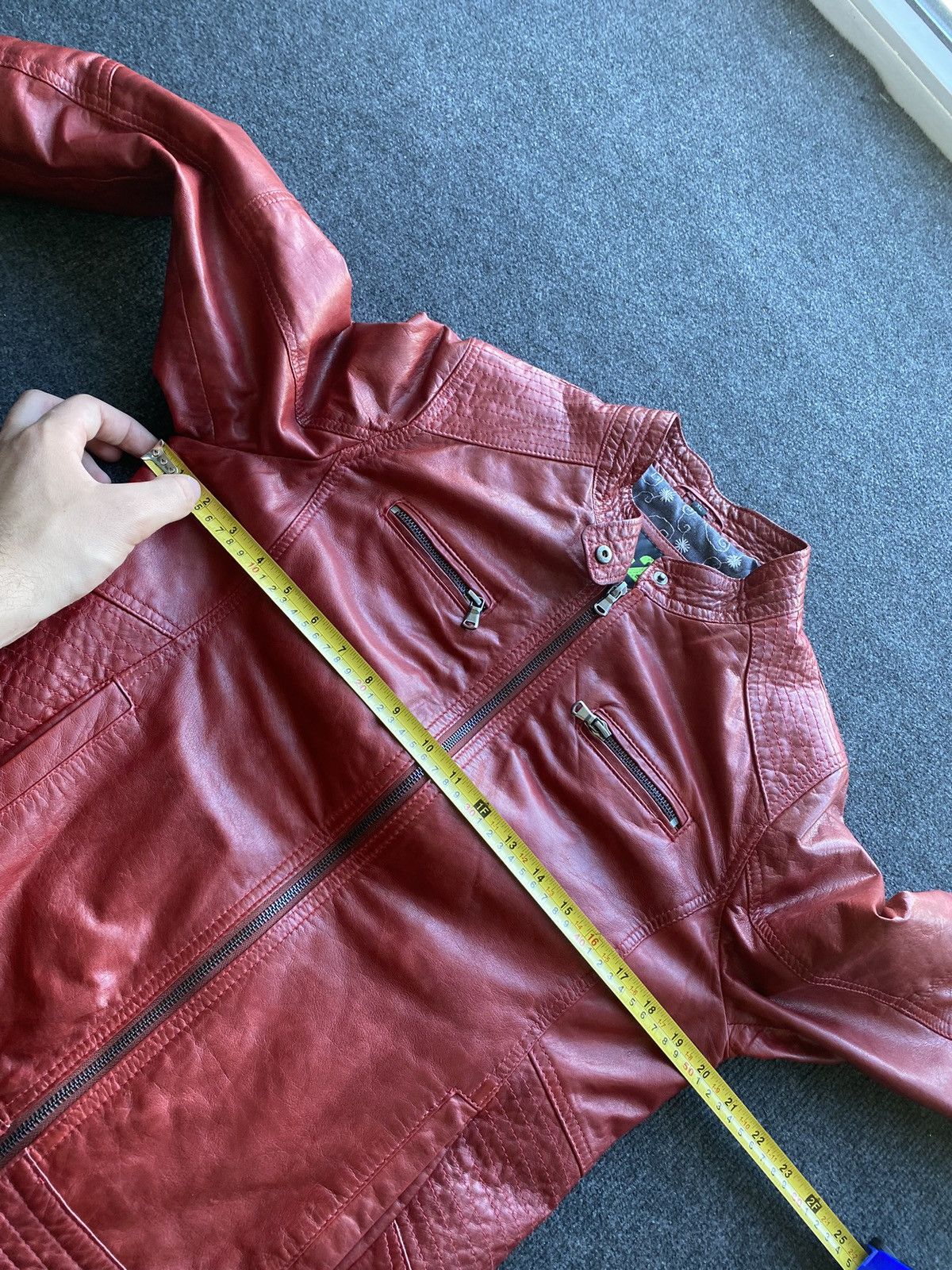 Other 🔥Opium Punk Gothic Red Leather Jacket q-21 Xl Size XL / US 12-14 / IT 48-50 - 8 Thumbnail