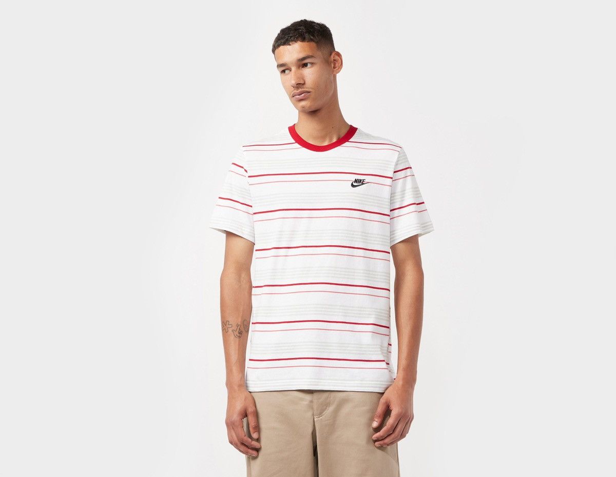 Nike Nike Mens Striped Short Sleeve Crew Neck T-Shirt Small Logo Size US M / EU 48-50 / 2 - 1 Thumbnail