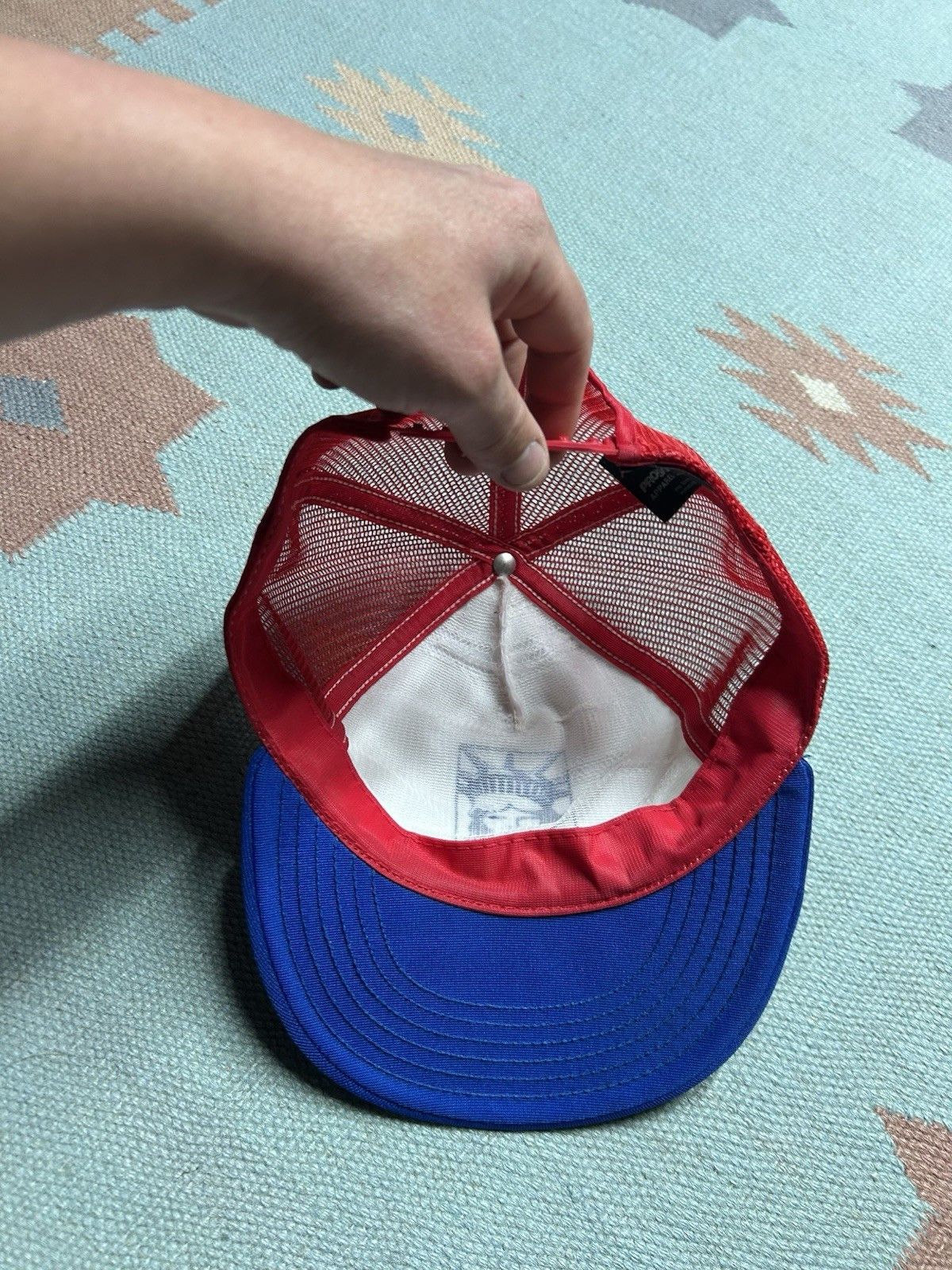 Vintage Vtg trucker hat Statue of Liberty centennial red white USA Size ONE SIZE - 5 Thumbnail