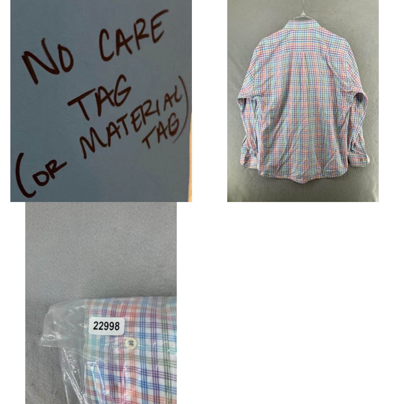 Peter Millar Peter Millar Mens Shirt XL Multicolor Check Button Up Size US XL / EU 56 / 4 - 8 Thumbnail