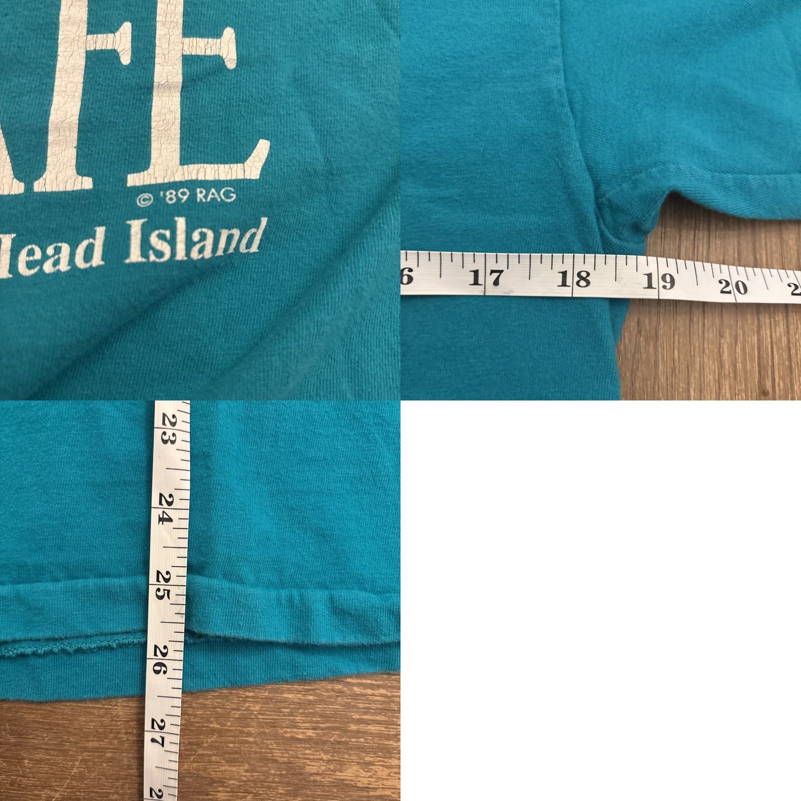 Hanes VINTAGE The Salty Dog Cafe T Shirt Teal Size M Hanes Dog Stitch Mens Teal 1989 Hilton Head Island Single Stitch Size US M / EU 48-50 / 2 - 8 Thumbnail