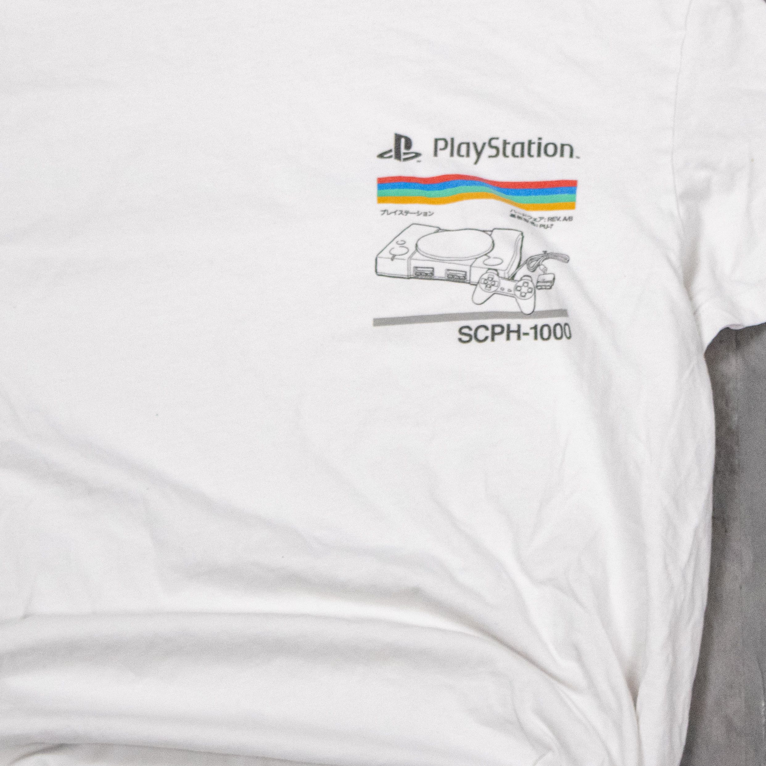 Playstation Playstation One Vintage Y2K White Double Stitch T-Shirt Size US XS / EU 42 / 0 - 5 Thumbnail