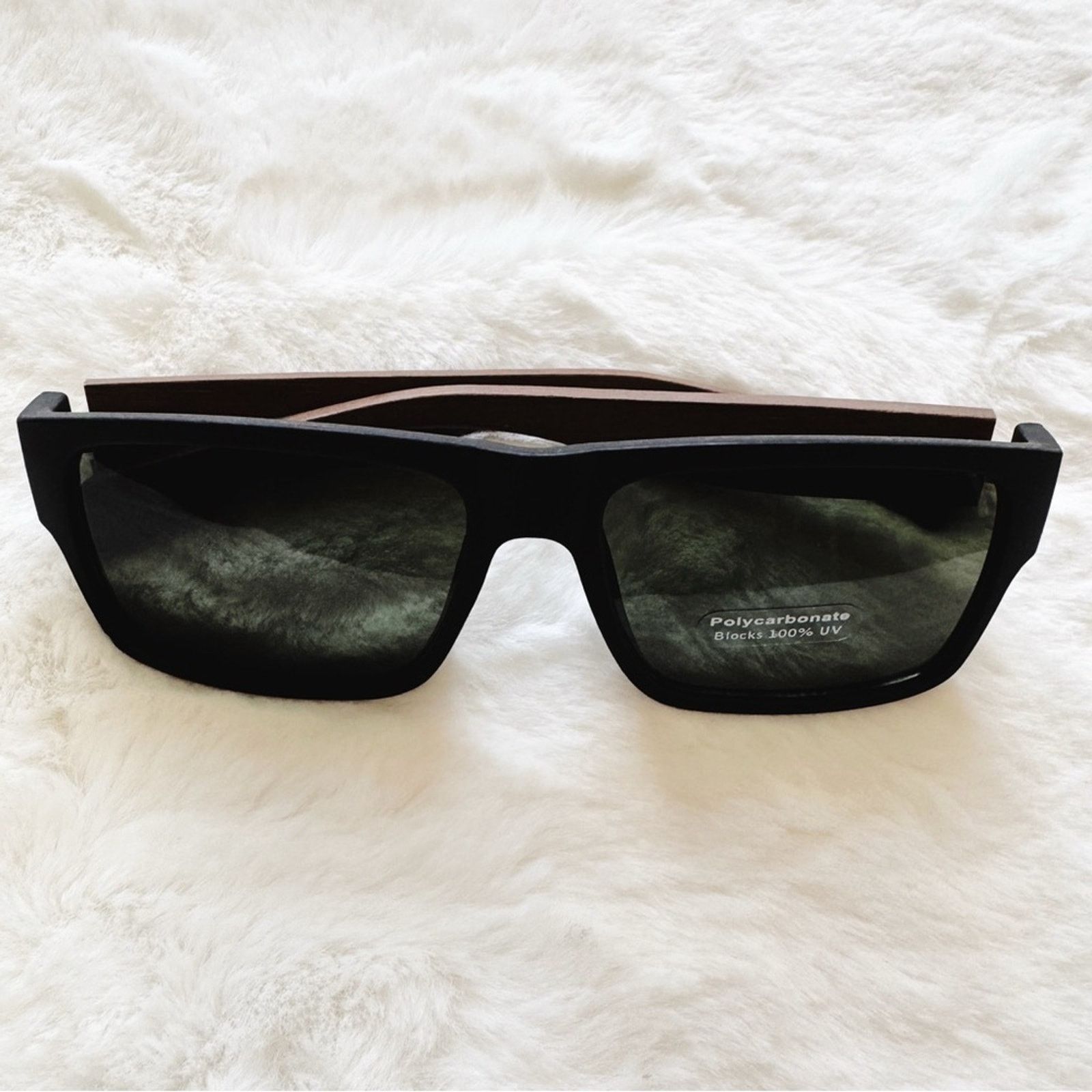 Other Juna Black & Dark Wood Sunglasses Size ONE SIZE - 1 Thumbnail