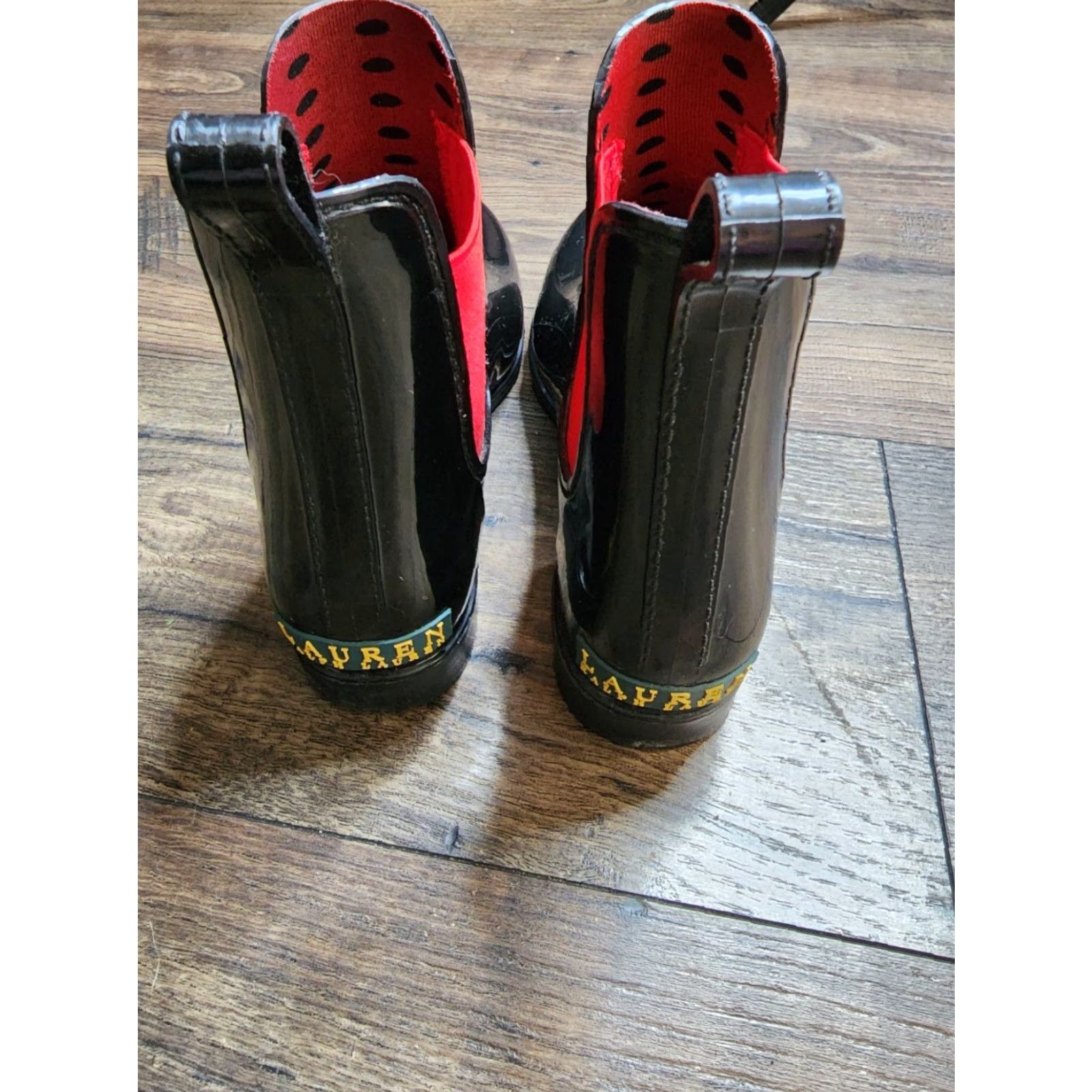 Ralph Lauren Ralph Lauren Womens Boot Black 8 Tally Rubber Short Rain Booties Boots Size 30" / US 8 / IT 44 - 3 Thumbnail