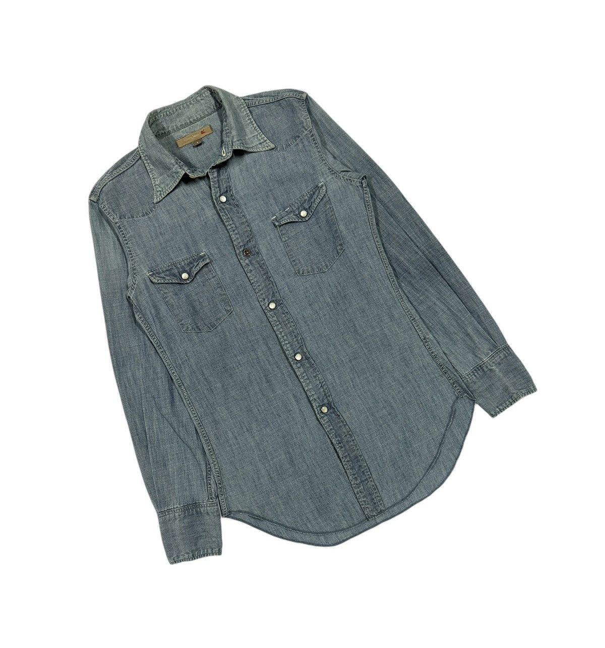 45rpm Vtg🔥45Rpm Washes Indigo Western Shirt Size US S / EU 44-46 / 1 - 9 Thumbnail