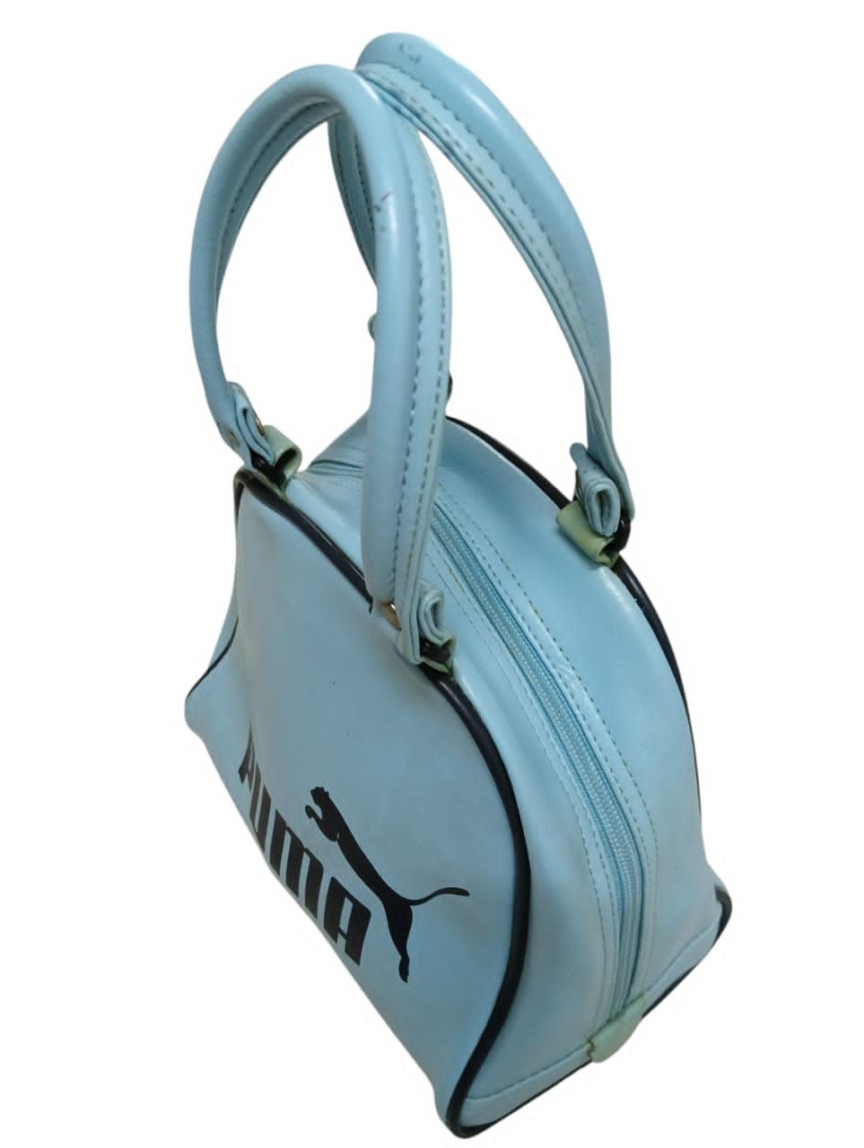 Puma × Vintage 🔥Vintage 80s Puma Leather Logo Handle Bag Size ONE SIZE - 6 Thumbnail