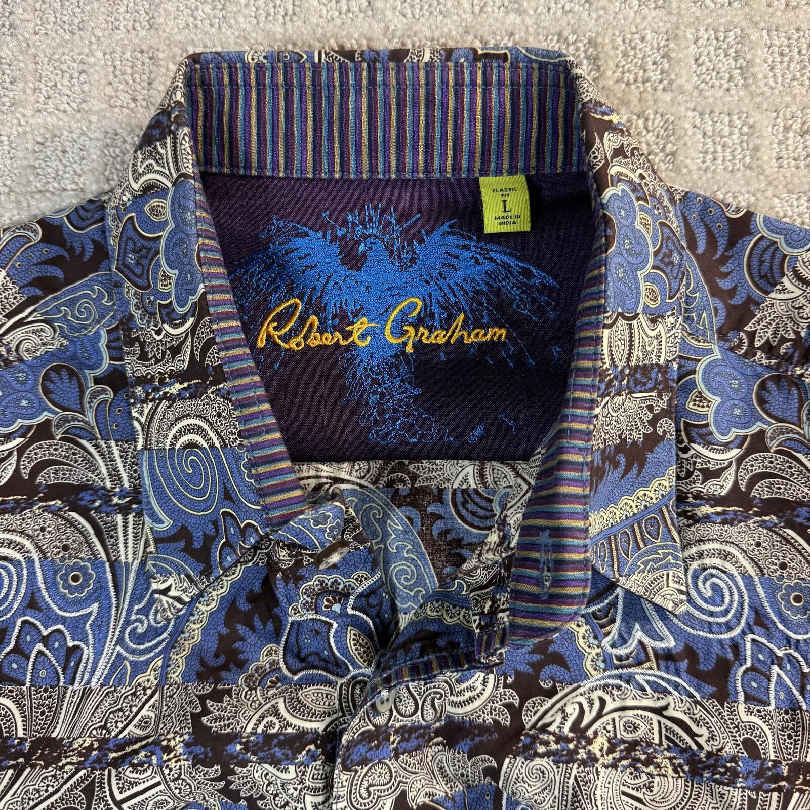 Robert Graham Robert Graham Filigree Print Button Up Shirt Large Size US L / EU 52-54 / 3 - 3 Thumbnail