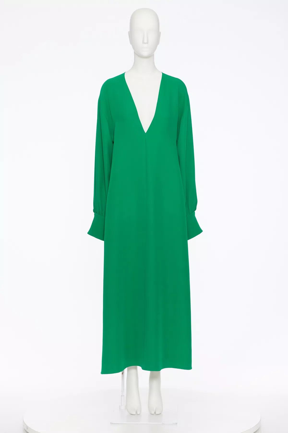 Valentino o1s1wg110925 Cady Couture Kaftan Dress in Pure Green Size S / US 4 / IT 40 - 2 Thumbnail