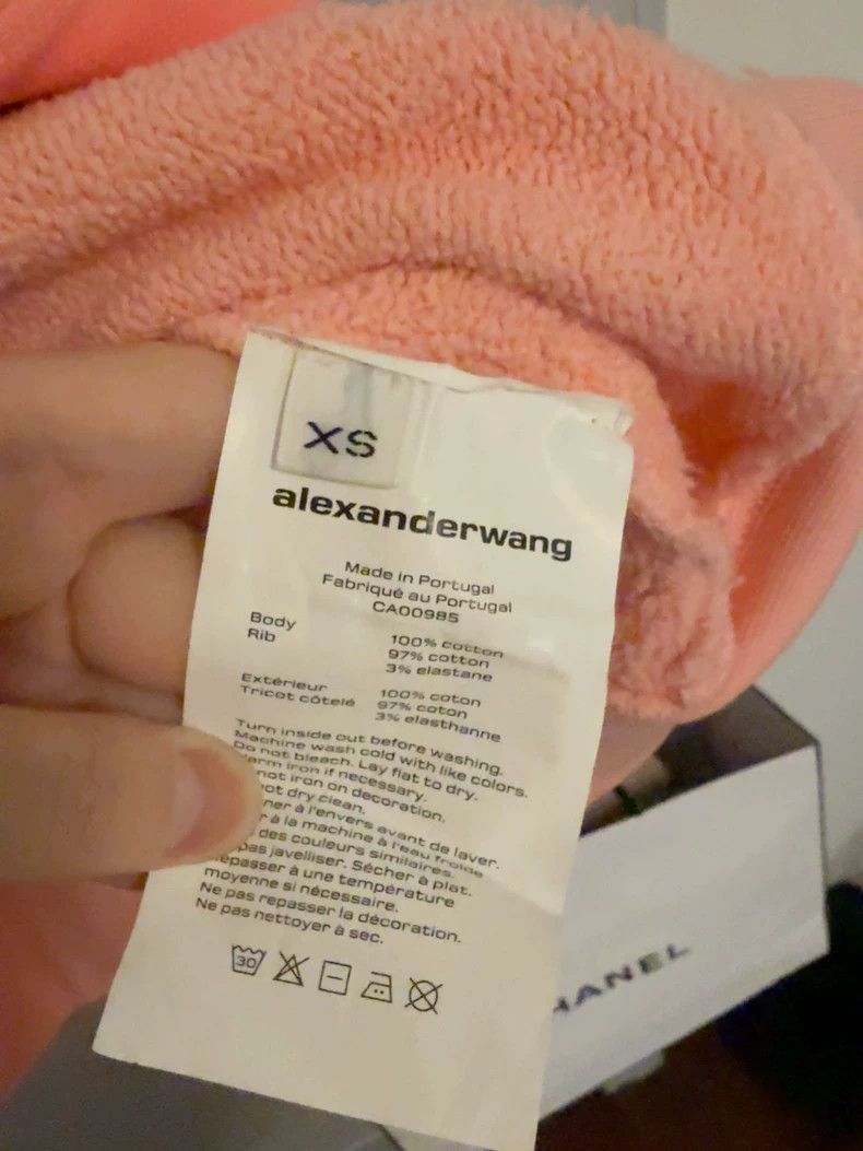 Alexander Wang Alexander Wang Pink Oversized Hoodie- Size XS / US 0-2 / IT 36-38 - 5 Thumbnail