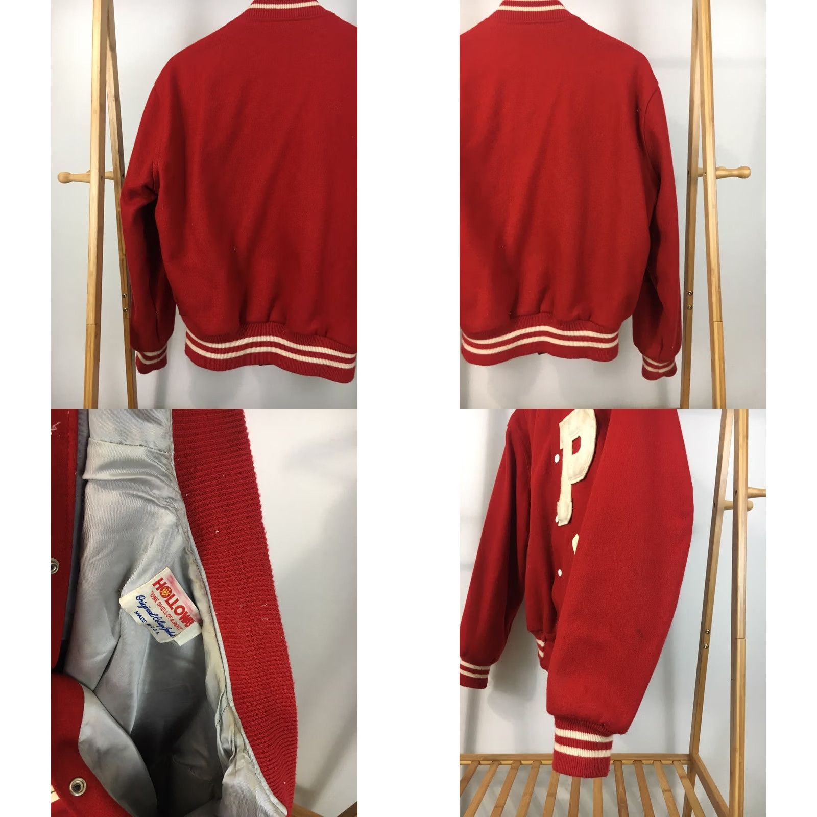 Holloway VINTAGE Holloway Walter Hines Page High School Varsity Jacket M Red White Mens Size US M / EU 48-50 / 2 - 8 Thumbnail