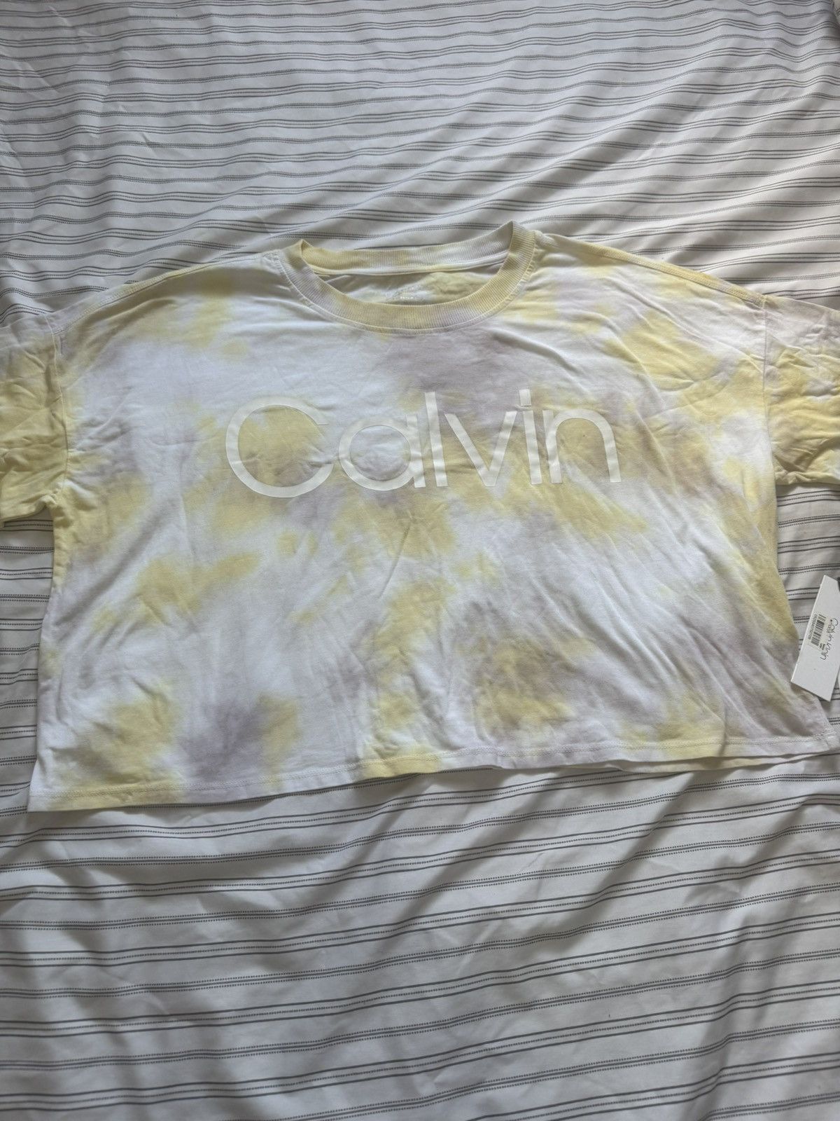 Calvin Klein Calvin Klein Women’s Cropped Tie-Dye T-Shirt NWT – Size L Size L / US 10 / IT 46 - 2 Thumbnail