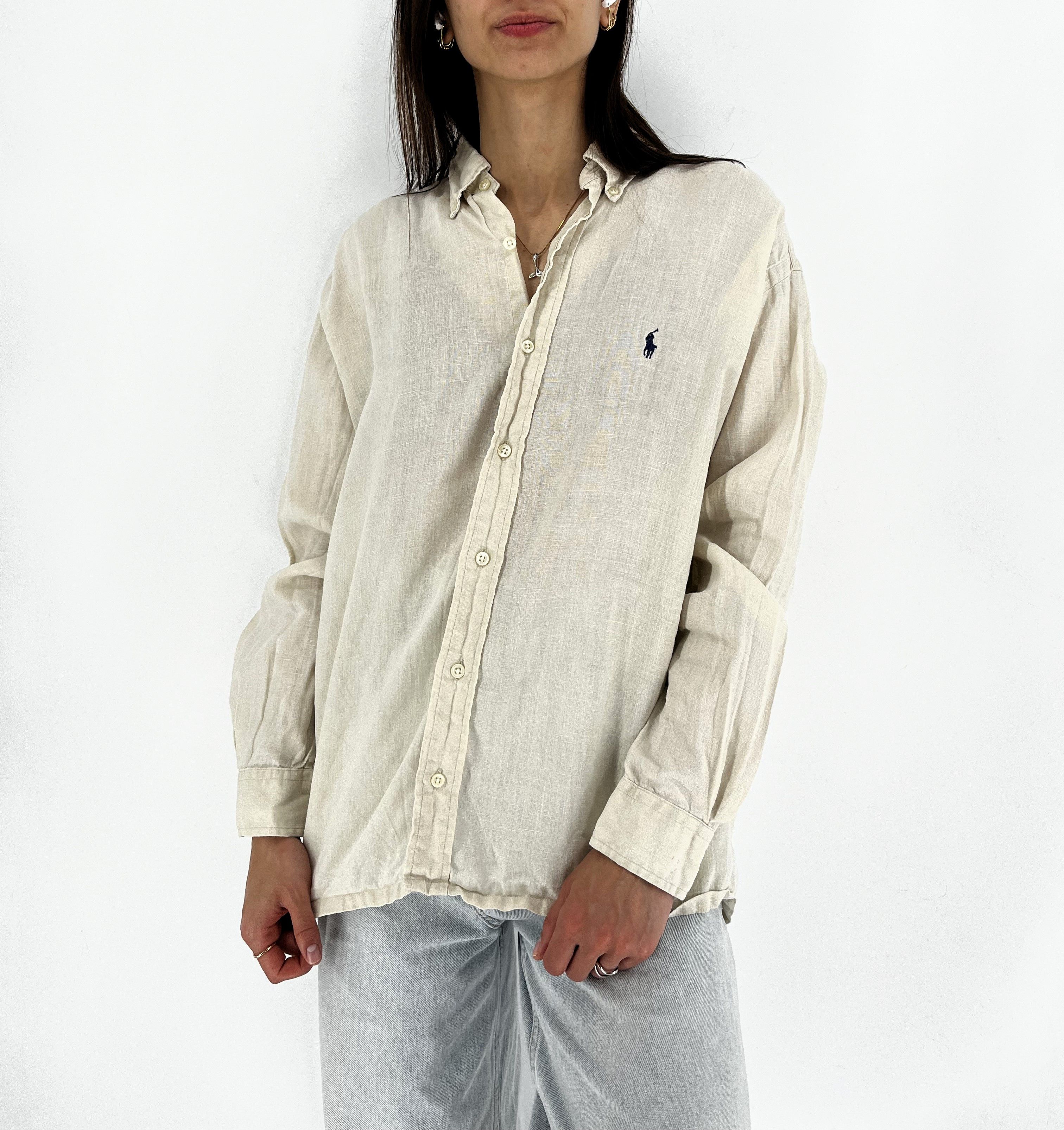 Polo Ralph Lauren Vintage Y2K Polo Ralph Lauren 100% Linen Shirt Size M / US 6-8 / IT 42-44 - 1 Thumbnail