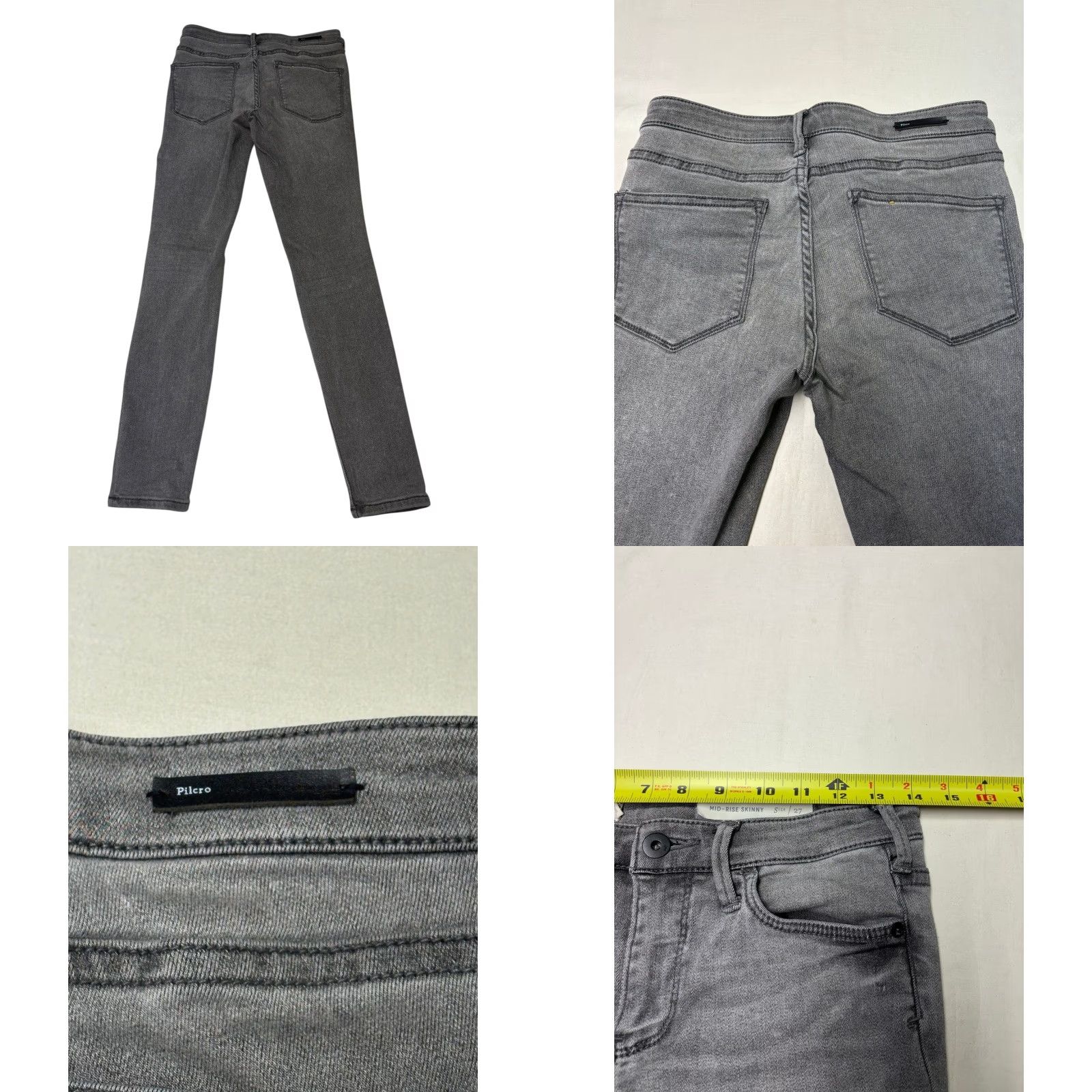 Vintage VINTAGE Pilcro And The Letterpress Mid Rise Skinny Jeans Women's 28X28 Grey Wash Denim Size 28" / US 6 / IT 42 - 8 Thumbnail
