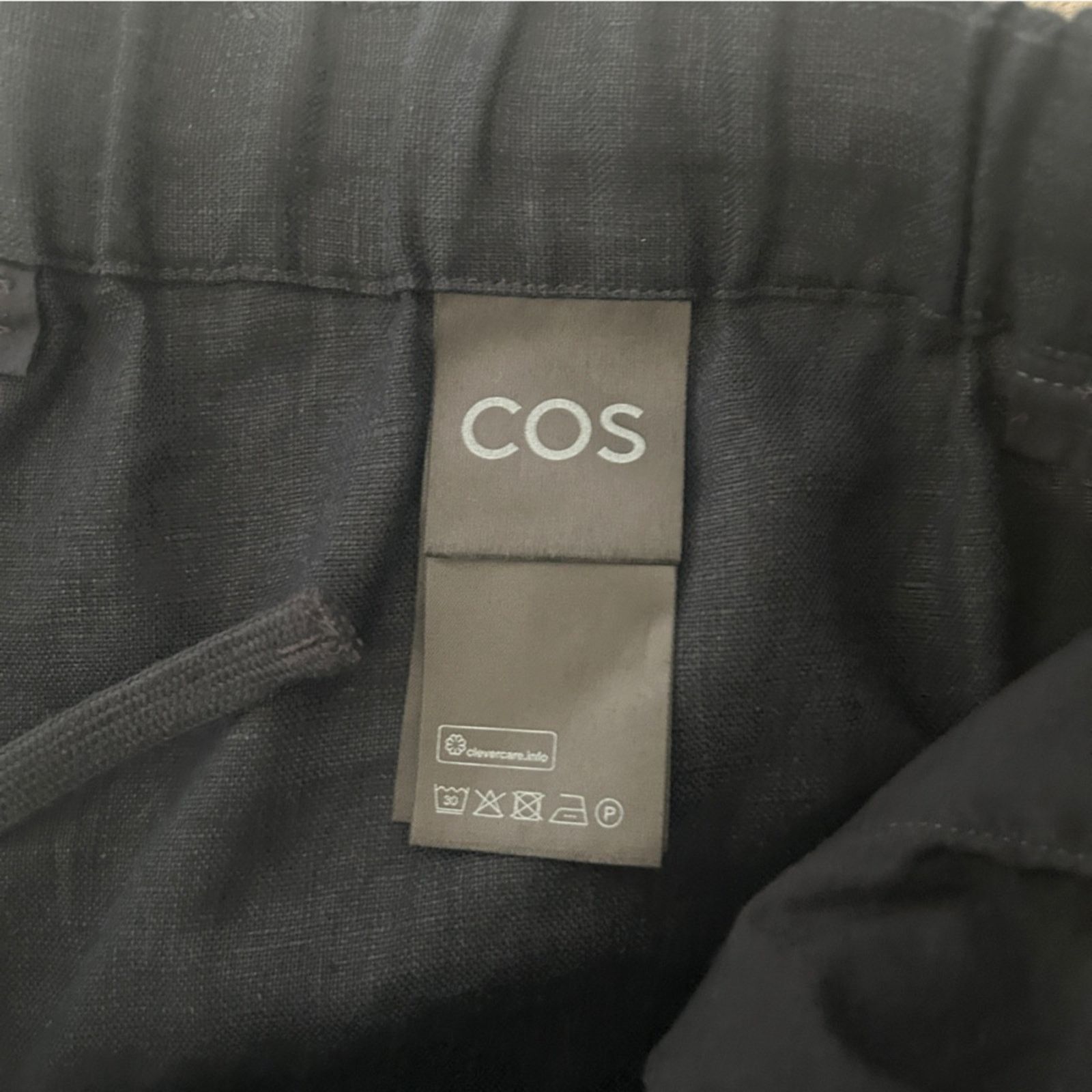 Cos NEW COS navy blue recycled linen drawstring pants 34R Size US 34 / EU 50 - 4 Thumbnail