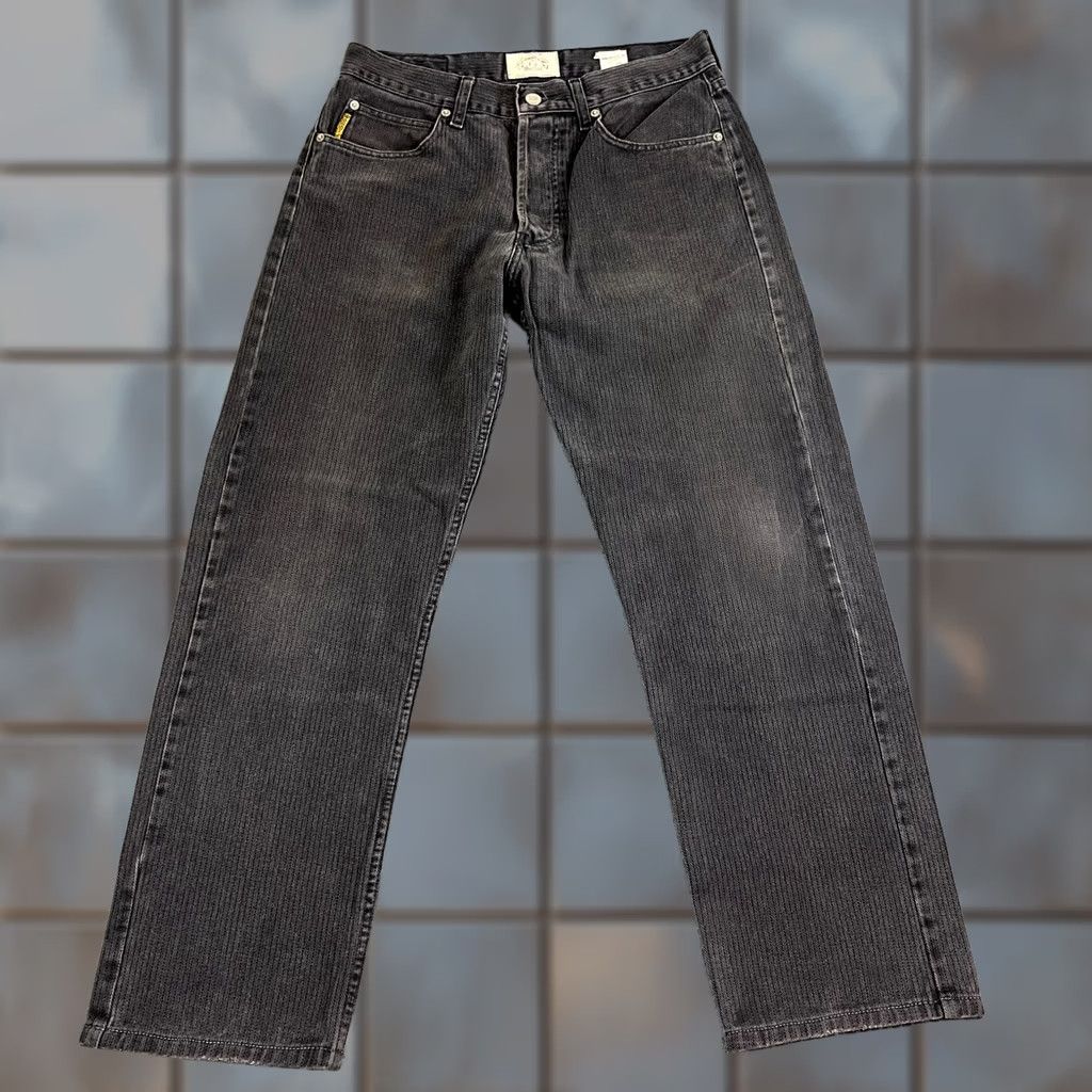 Vintage VINTAGE Armani Jeans Jeans Relaxed 30 30 Grey Italy Mens Straight 5-Pocket Denim Button Closure Dark Grey Herringbone Fashion Everyday Comfort Size US 30 / EU 46 - 1 Thumbnail
