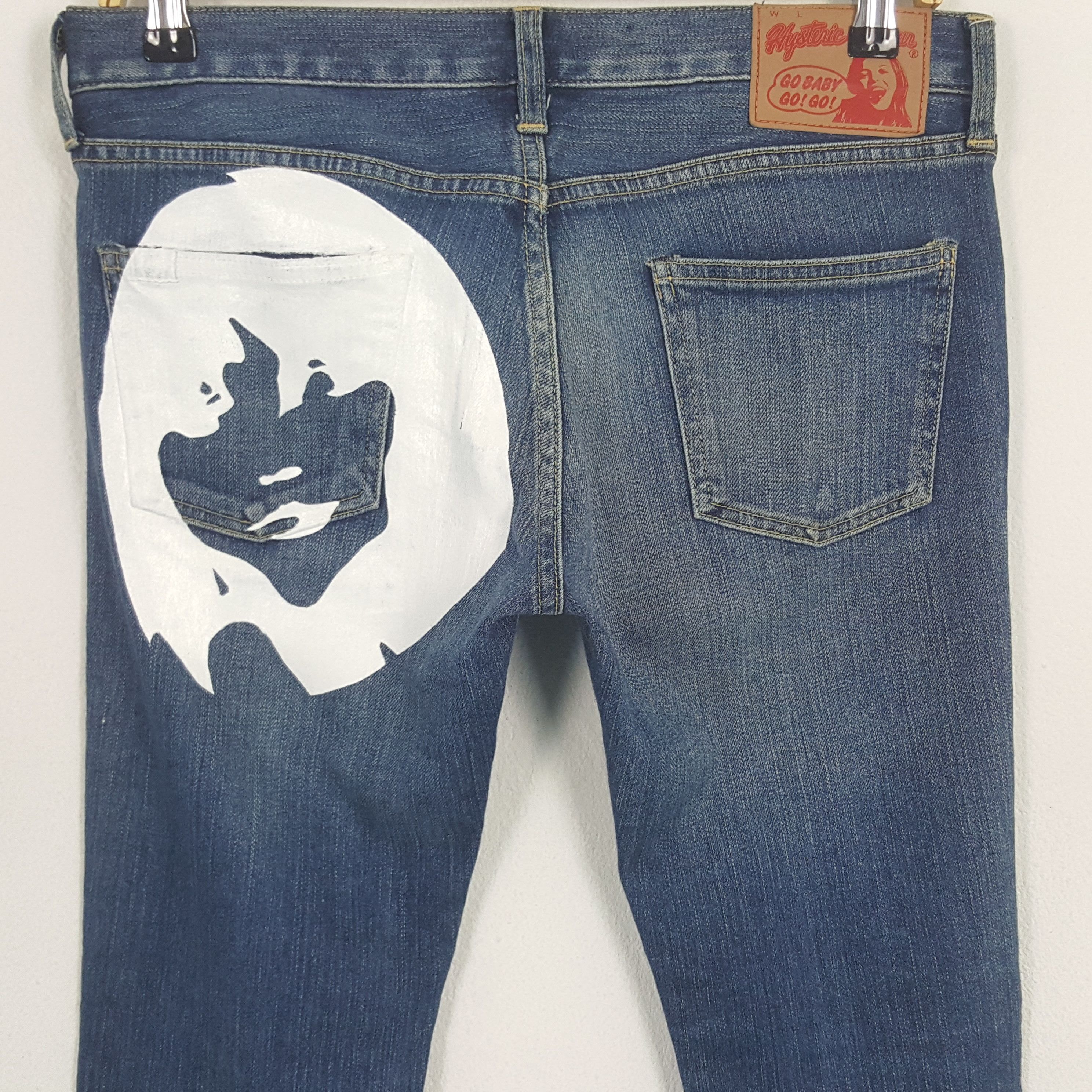 Hysteric Glamour × Japanese Brand × Vintage Vintage Hysteric Glamour Custom Art Uniform Jeans Size US 31 - 2 Thumbnail