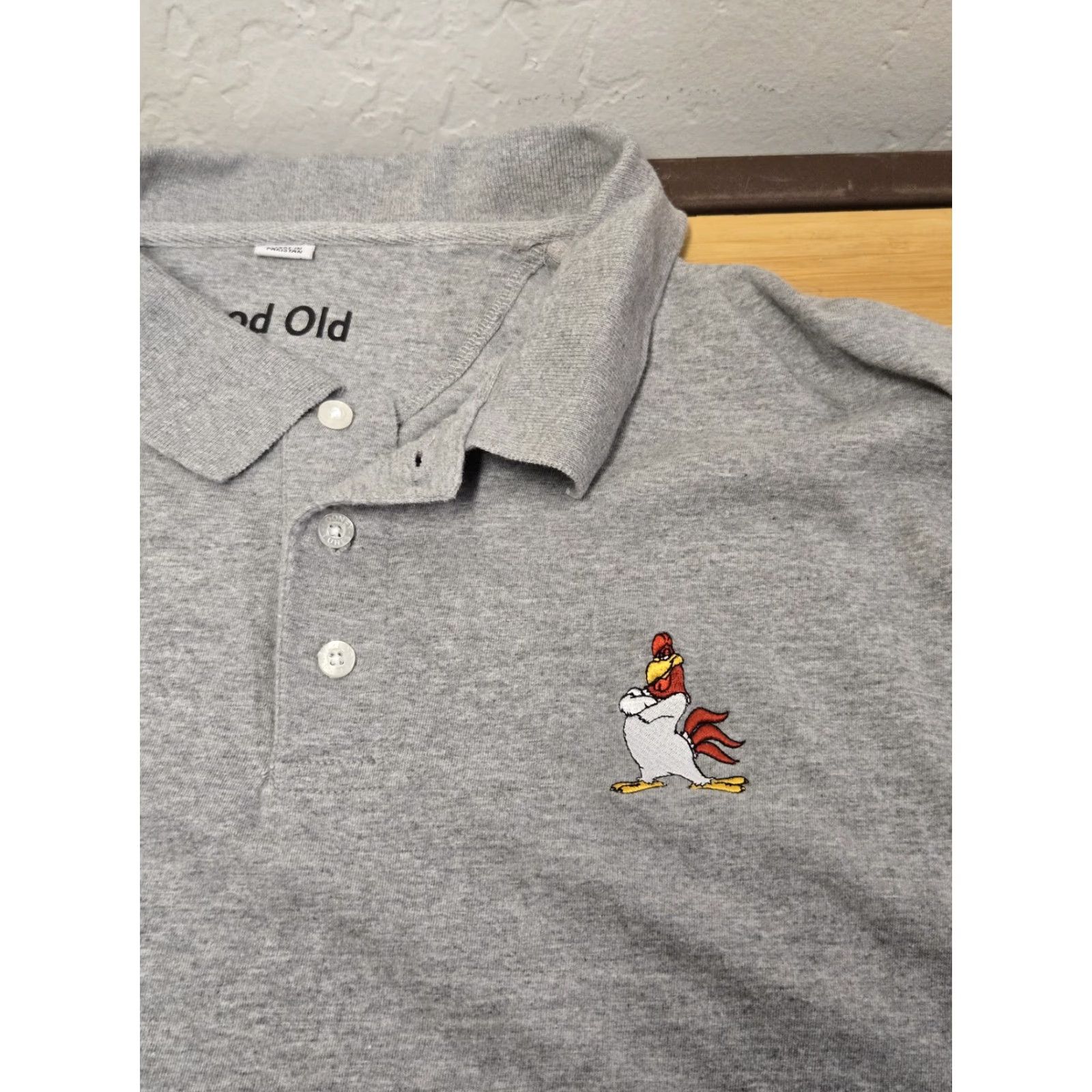 Vintage VINTAGE Warner Bros Studio Store Foghorn Leghorn Polo Shirt Mens 2XL Gray Good Old Boy Size US XXL / EU 58 / 5 - 2 Thumbnail