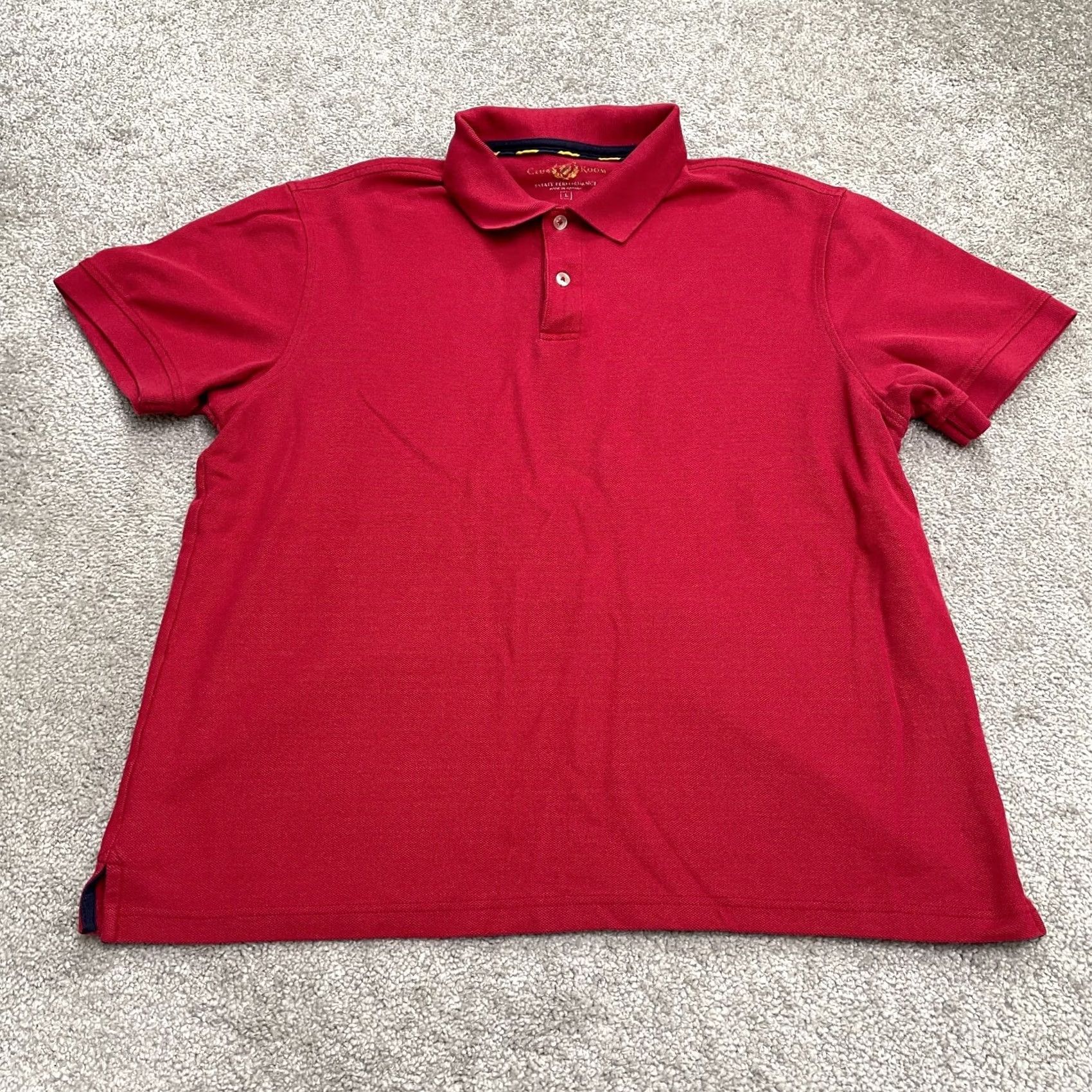 Club Room VINTAGE Club Room Polo Shirt Mens L Red Short Sleeve Cotton Casual Golf Size US L / EU 52-54 / 3 - 2 Thumbnail