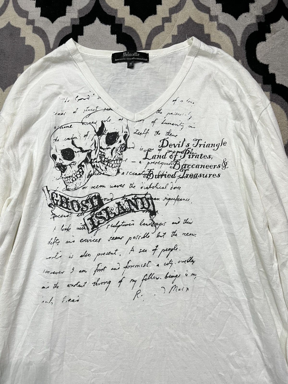 If Six Was Nine Crazy vellocette skull seditionaries poem longsleeve tshirt Size US M / EU 48-50 / 2 - 2 Thumbnail