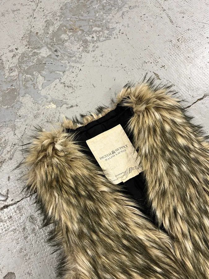 Polo Ralph Lauren 2010s Ralph Lauren Denim & Supply Beige Faux Fur Vest Size US S / EU 44-46 / 1 - 4 Thumbnail