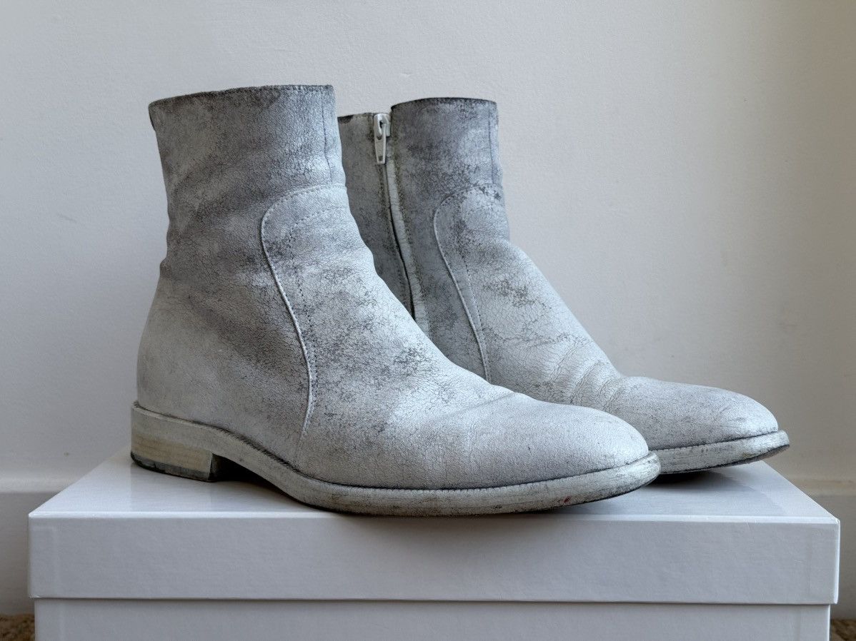 Maison Margiela RARE GRAIL Maison Margiela White Painted Boots Size US 7 / EU 40 - 1 Thumbnail