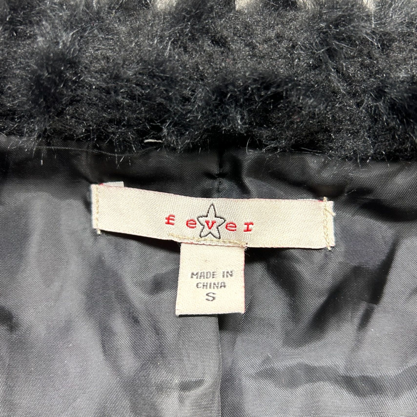 Vintage VINTAGE Fever Jacket Womens Small Black Coat Faux Fur Belted Club Rave Party Y2K Jacket/Coat Long 3/4 Sleeve Regular Women Size S / US 4 / IT 40 - 6 Thumbnail